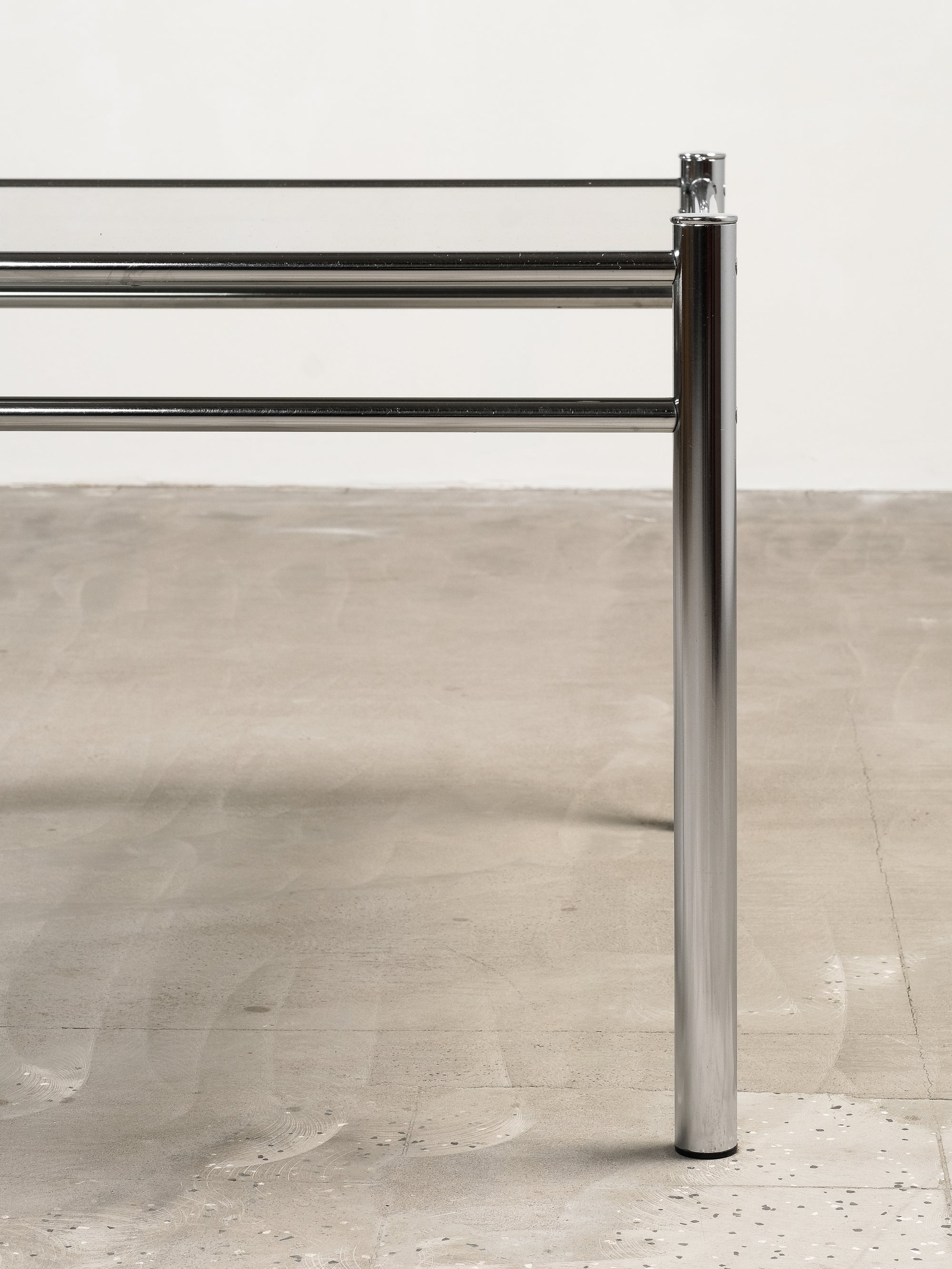 Vintage Chrome & Smoked Glass Coffee Table