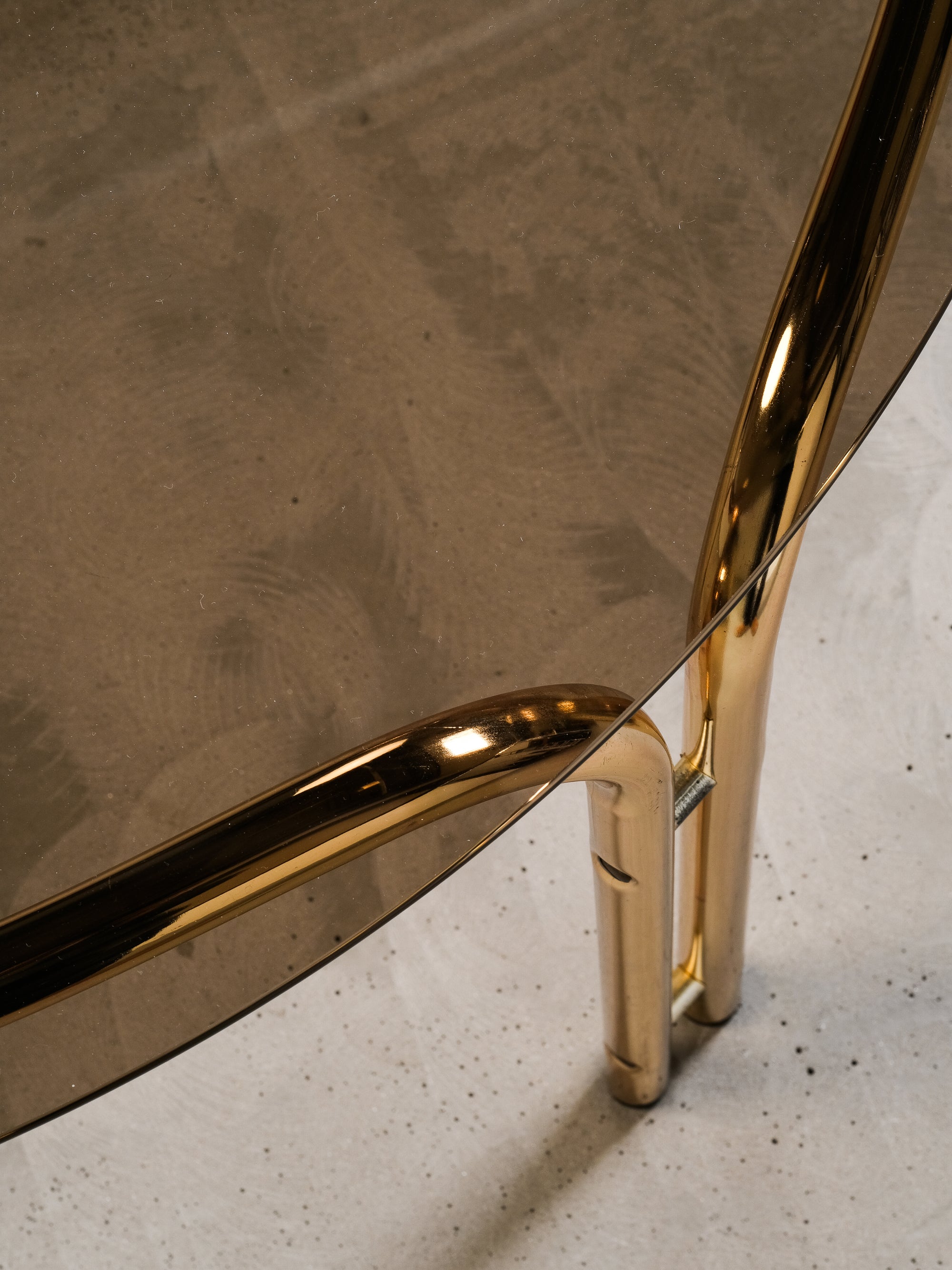 Brass & Smoked Glass Coffee Table, 1970s