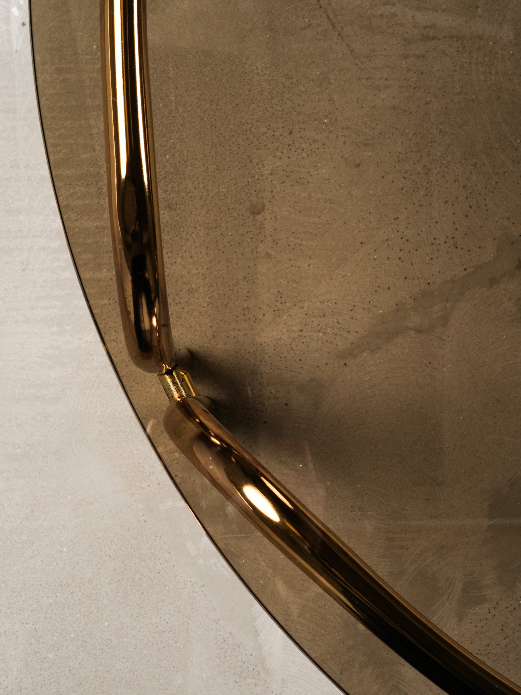 Brass & Smoked Glass Coffee Table, 1970s