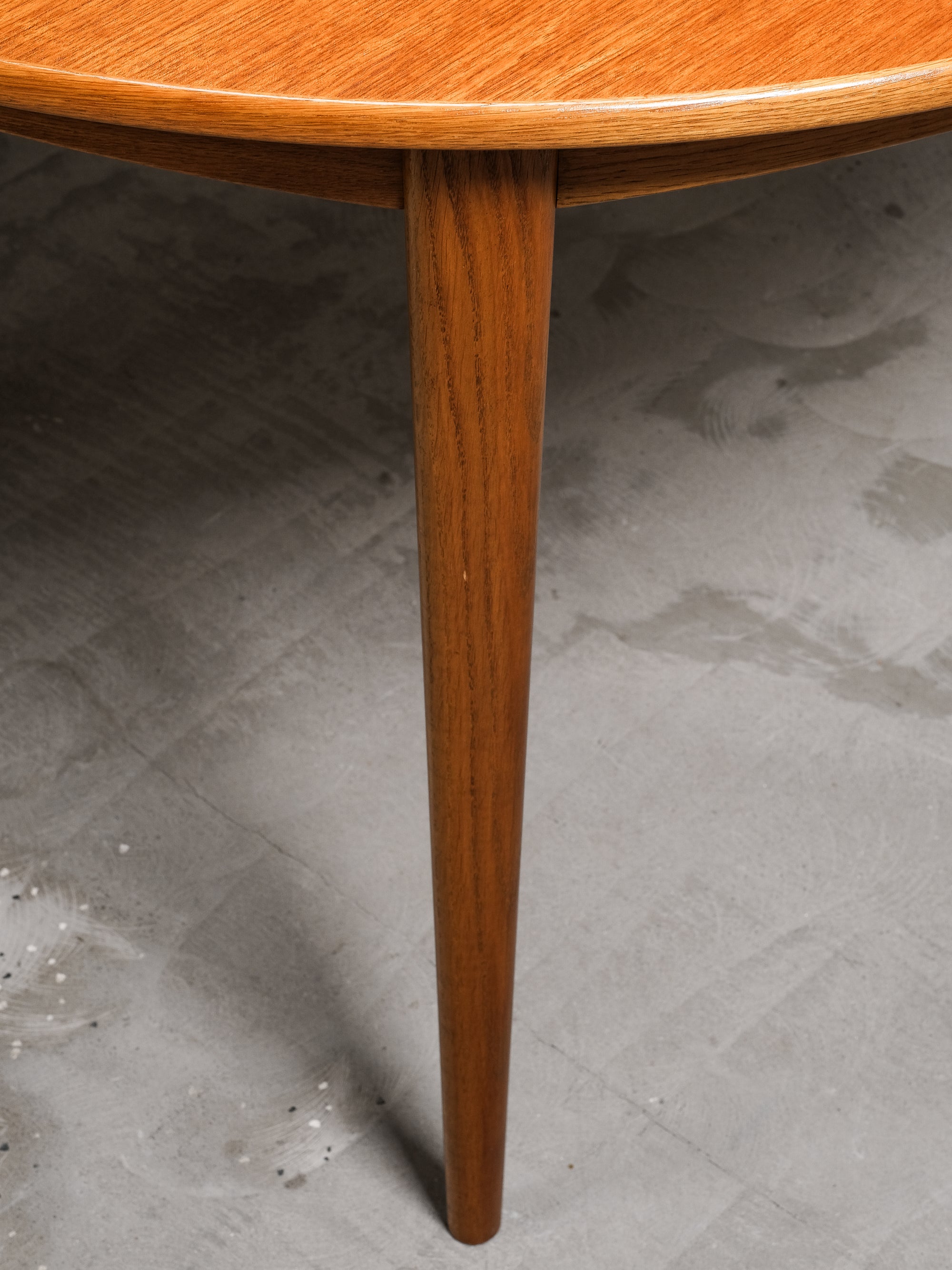Round Teak & Oak Extendable Dining Table, Sweden, 1960s