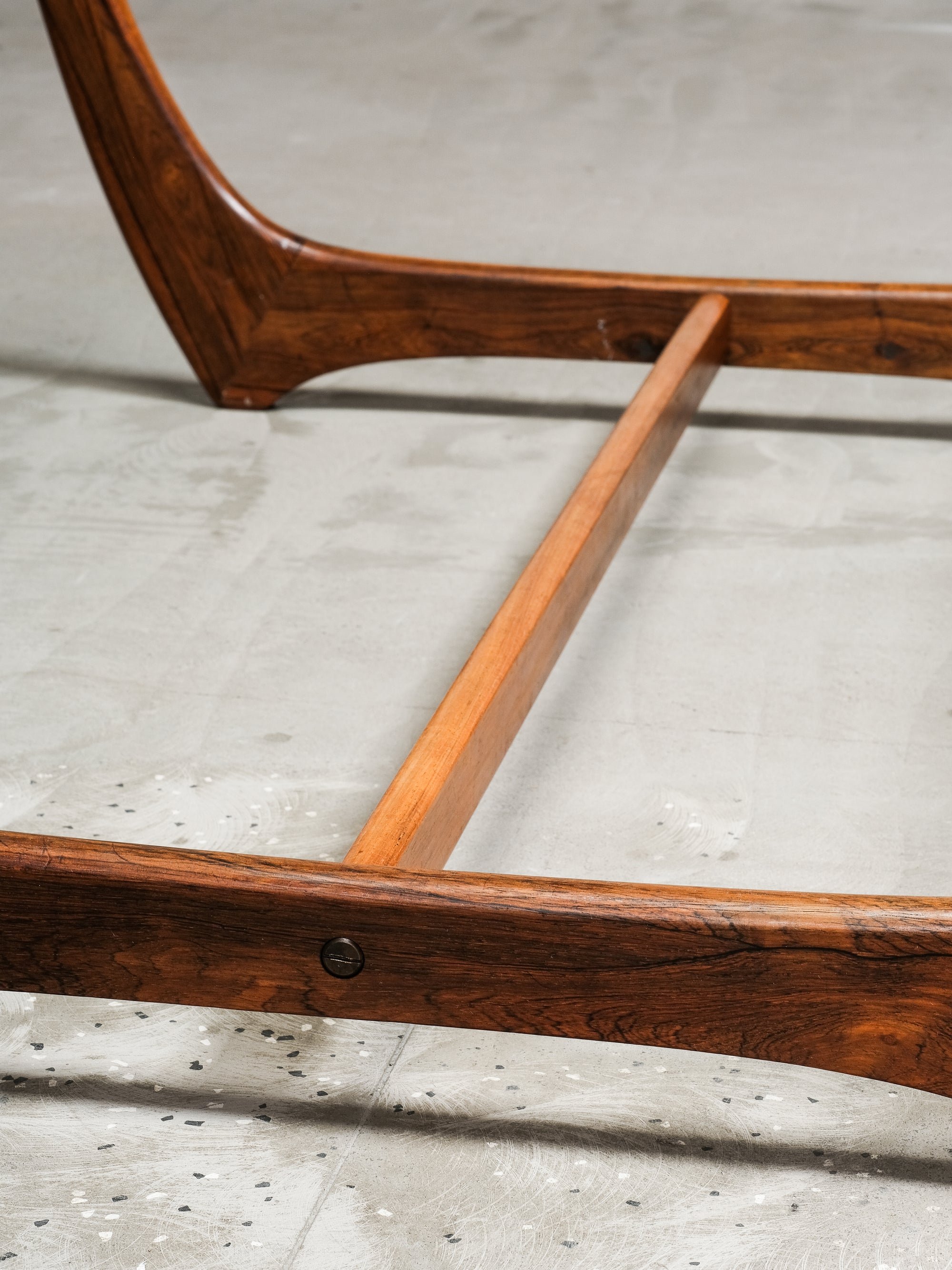 ‘Arabesk’ Rosewood & Glass Coffee Table, Wards Ateljéer, Tibro, Sweden circa 1965