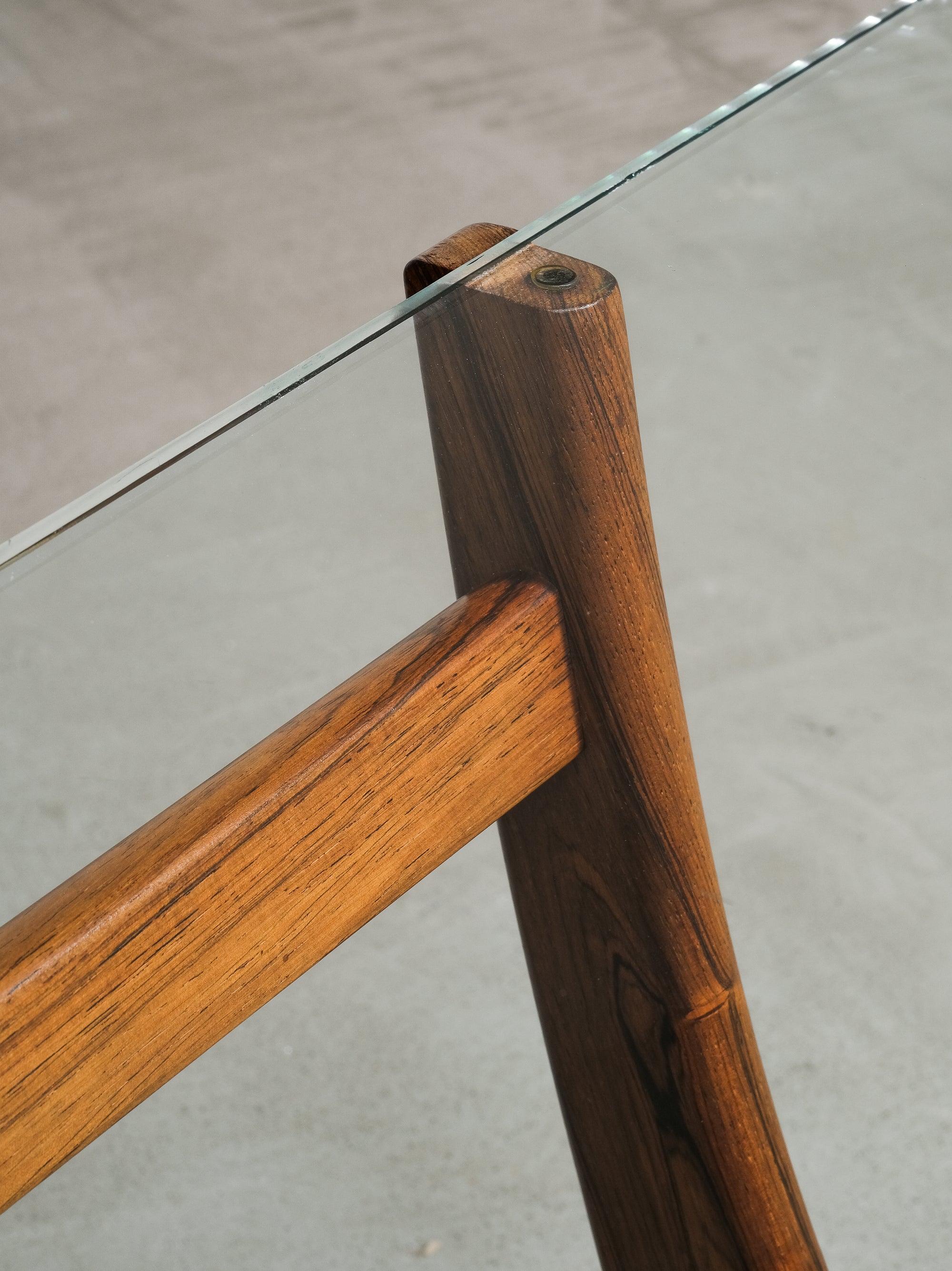 ‘Arabesk’ Rosewood & Glass Coffee Table, Wards Ateljéer, Tibro, Sweden circa 1965