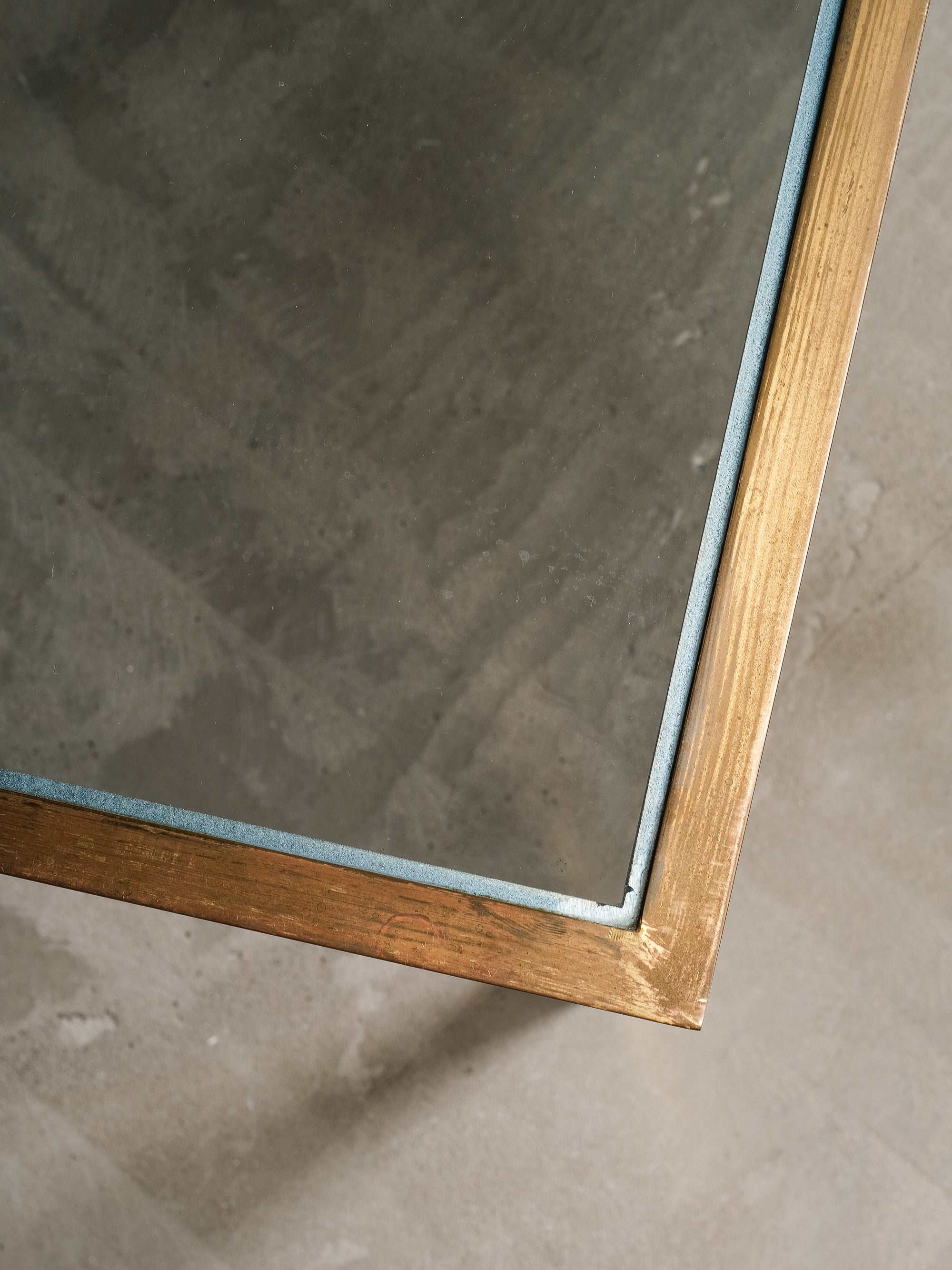 Pair of Solid Brass & Smoked Glass Side Tables, 1970s