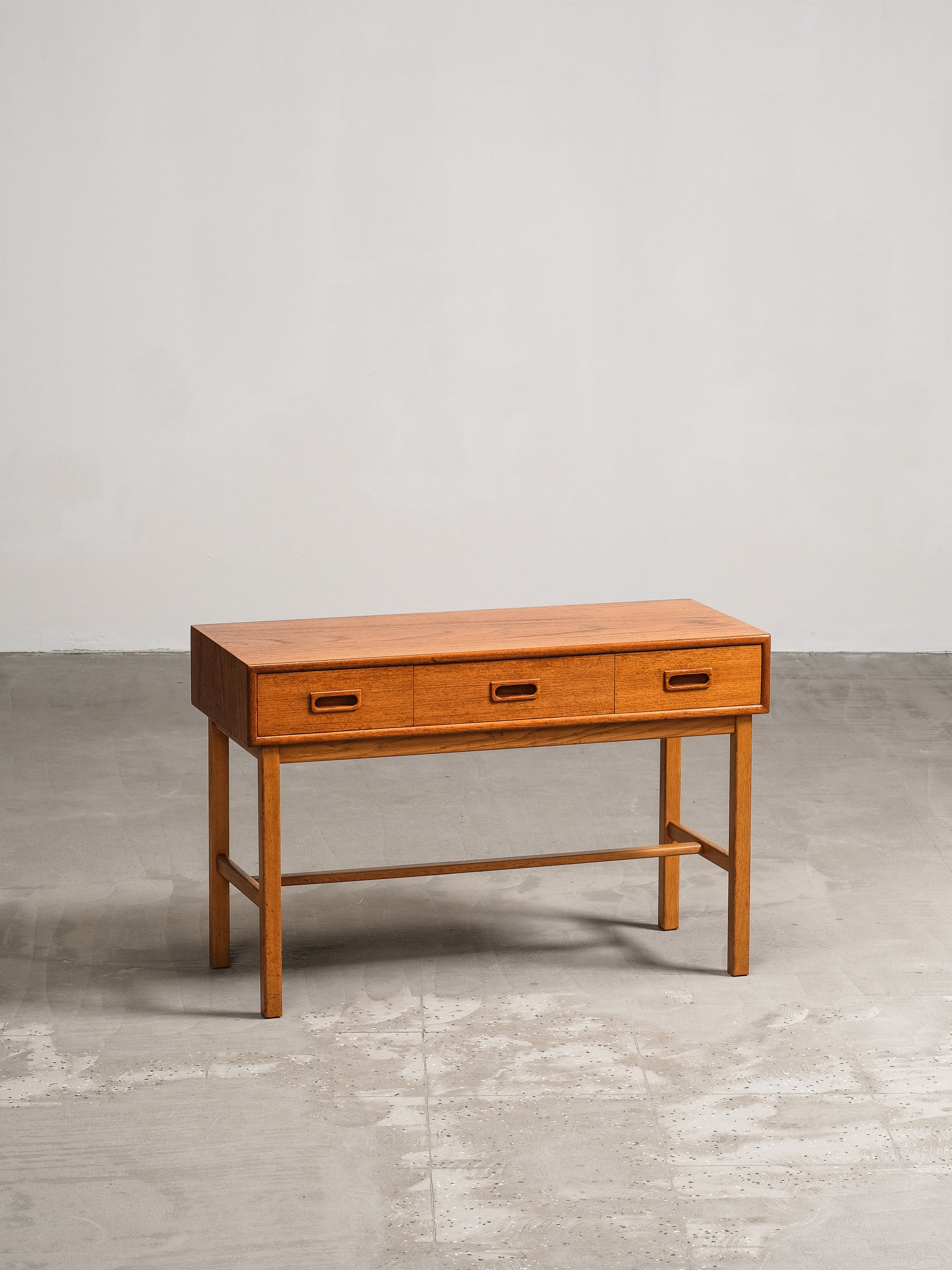 Console Table with Three Drawers in Teak & Oak, Fröseke AB Nybrofabriken, Sweden, 1960s