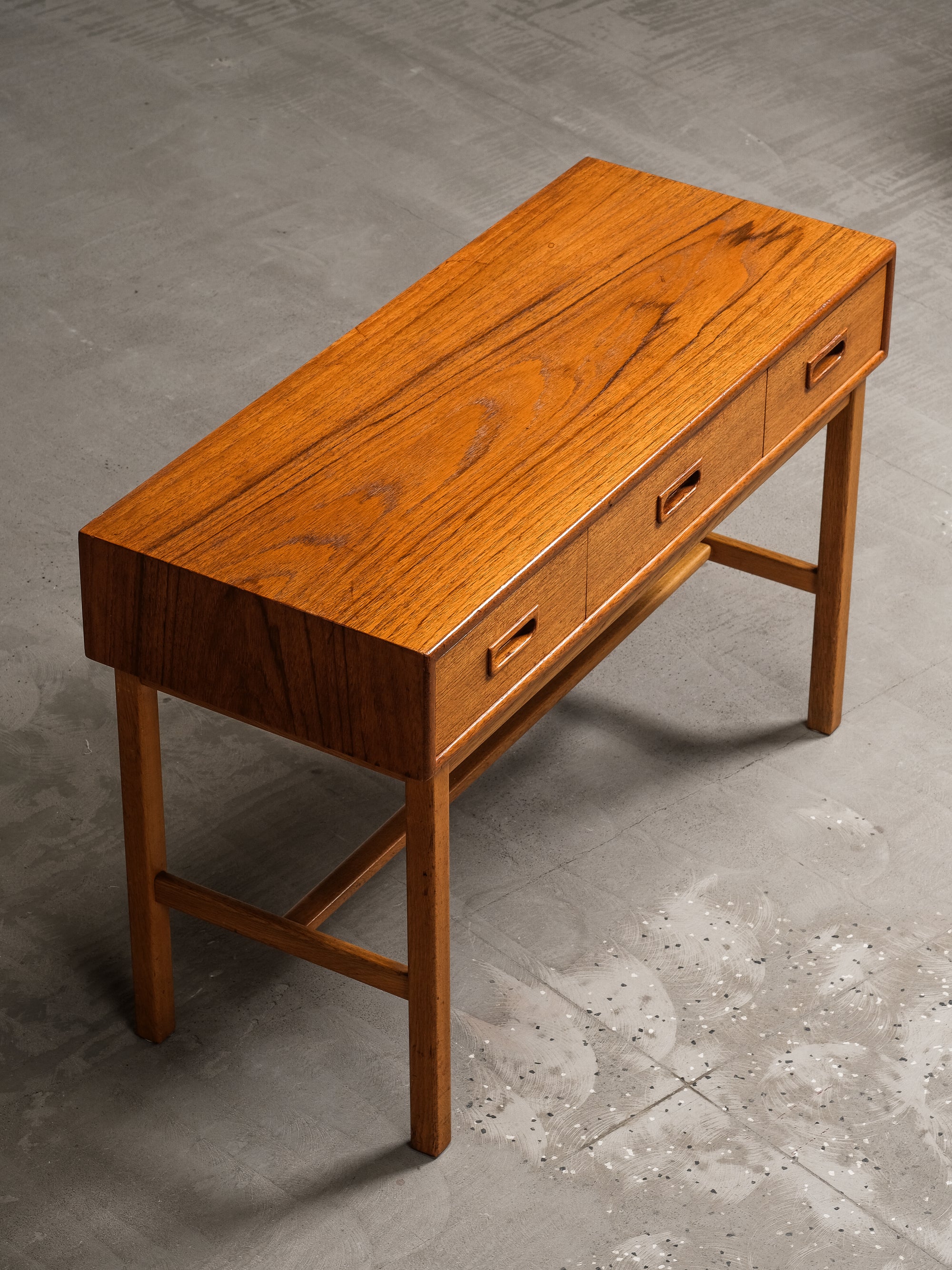 Console Table with Three Drawers in Teak & Oak, Fröseke AB Nybrofabriken, Sweden, 1960s