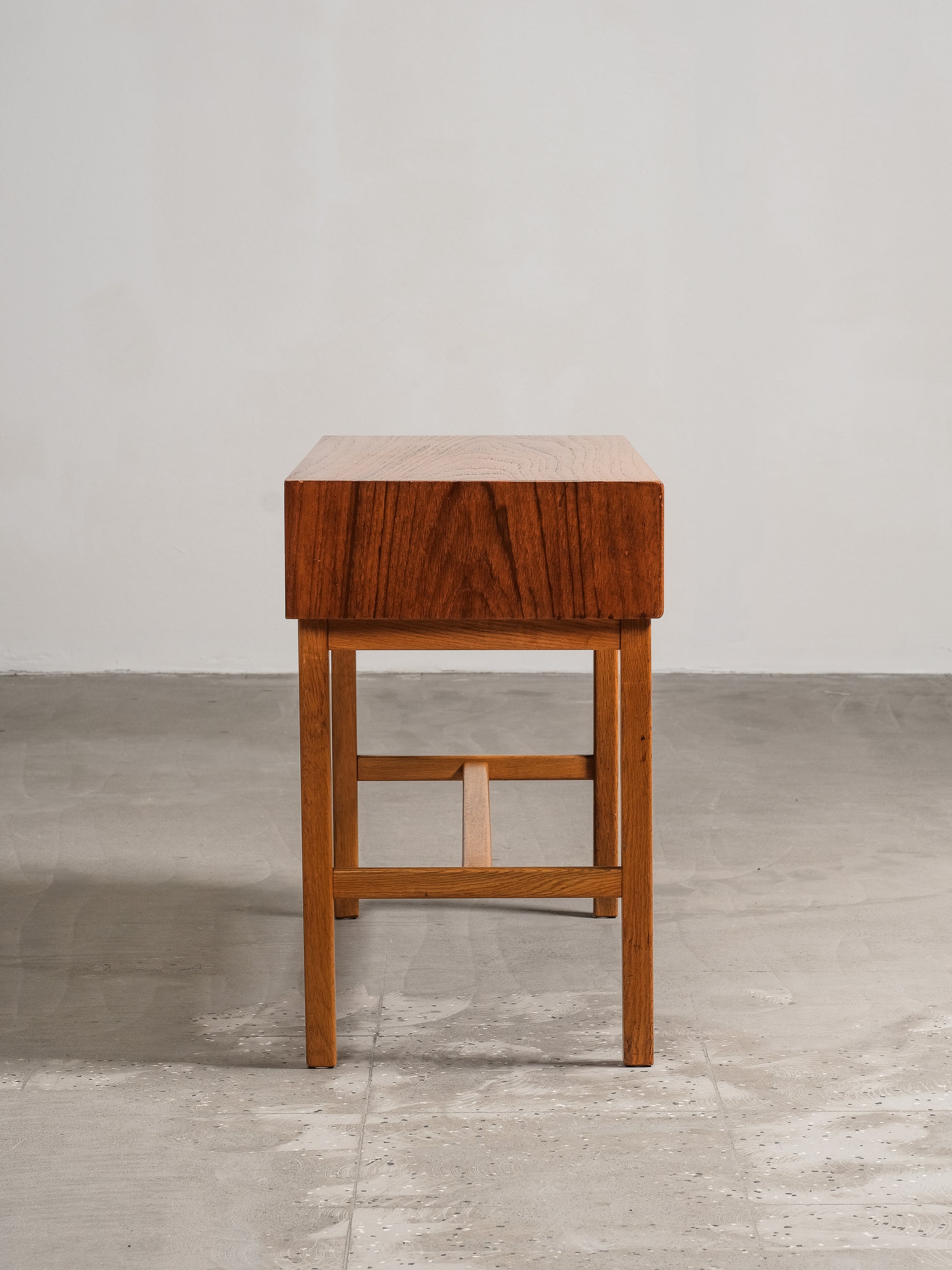 Console Table with Three Drawers in Teak & Oak, Fröseke AB Nybrofabriken, Sweden, 1960s