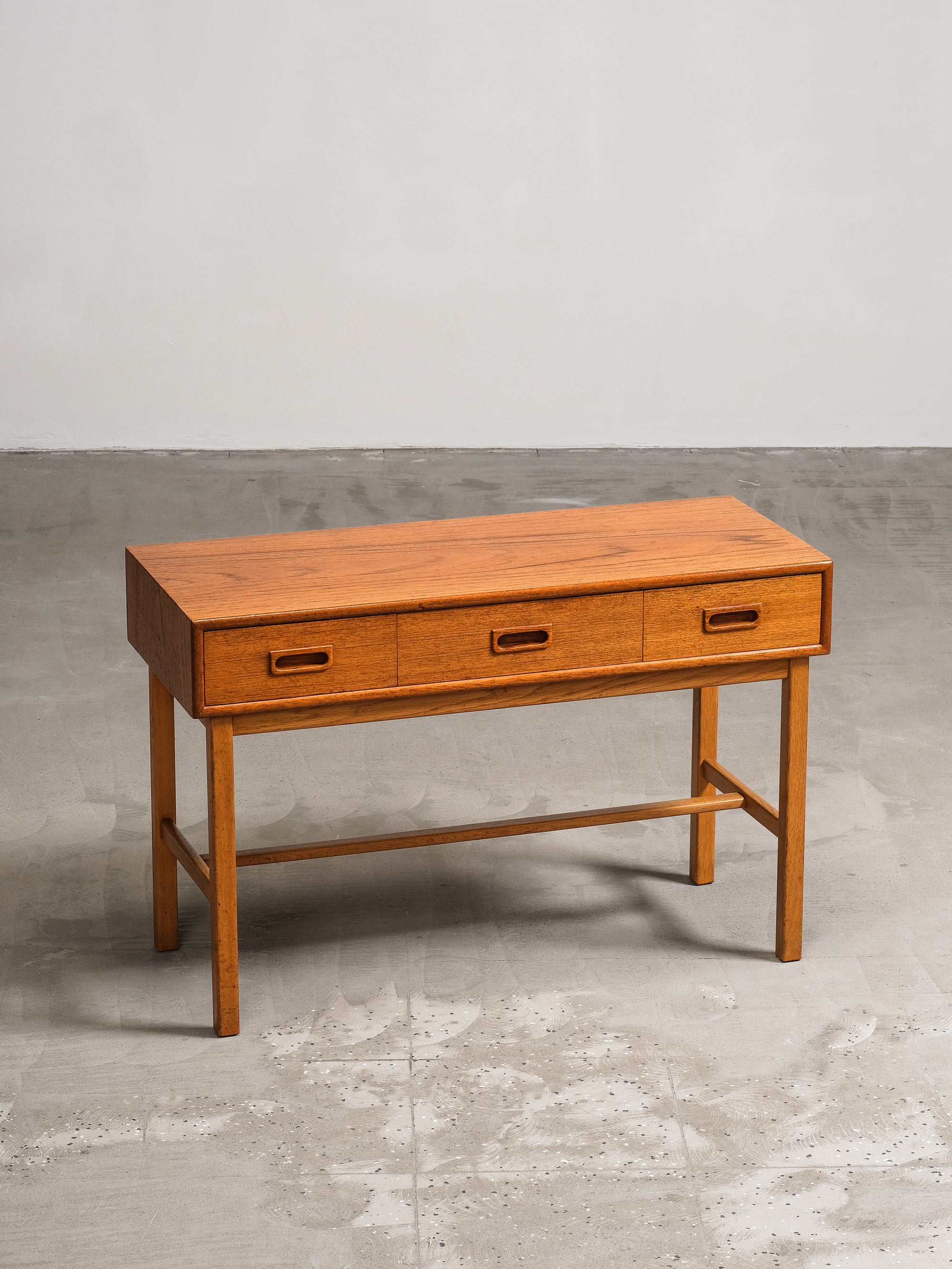Console Table with Three Drawers in Teak & Oak, Fröseke AB Nybrofabriken, Sweden, 1960s