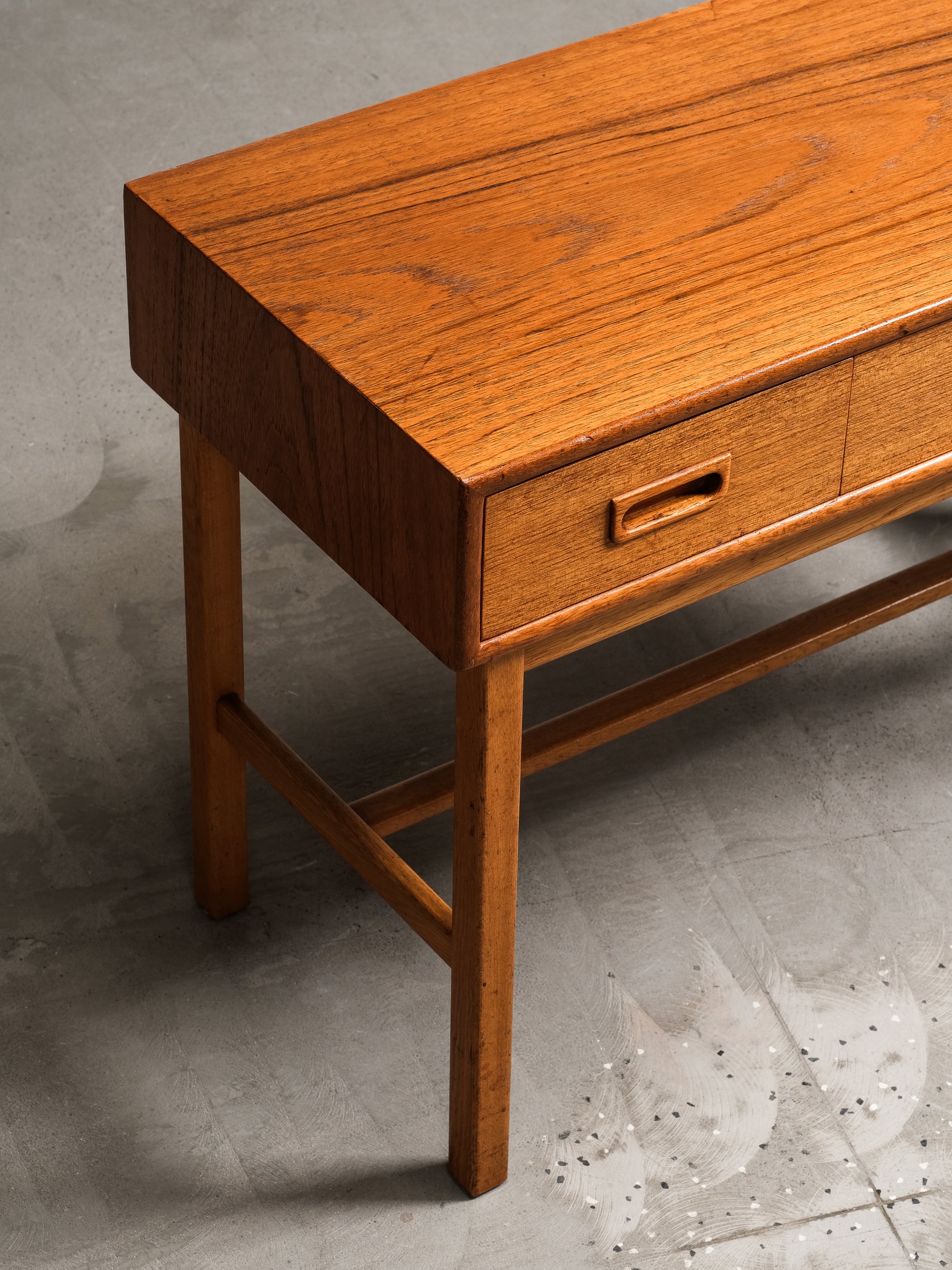 Console Table with Three Drawers in Teak & Oak, Fröseke AB Nybrofabriken, Sweden, 1960s
