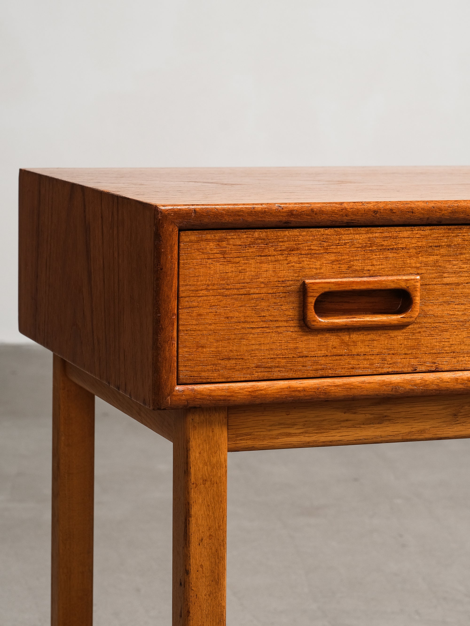 Console Table with Three Drawers in Teak & Oak, Fröseke AB Nybrofabriken, Sweden, 1960s
