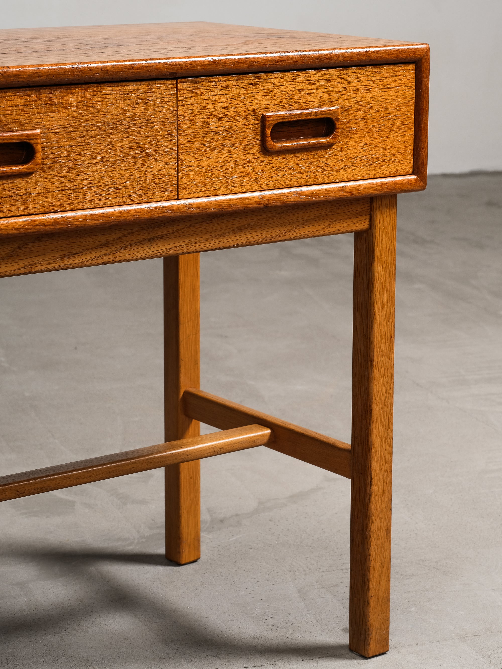 Console Table with Three Drawers in Teak & Oak, Fröseke AB Nybrofabriken, Sweden, 1960s