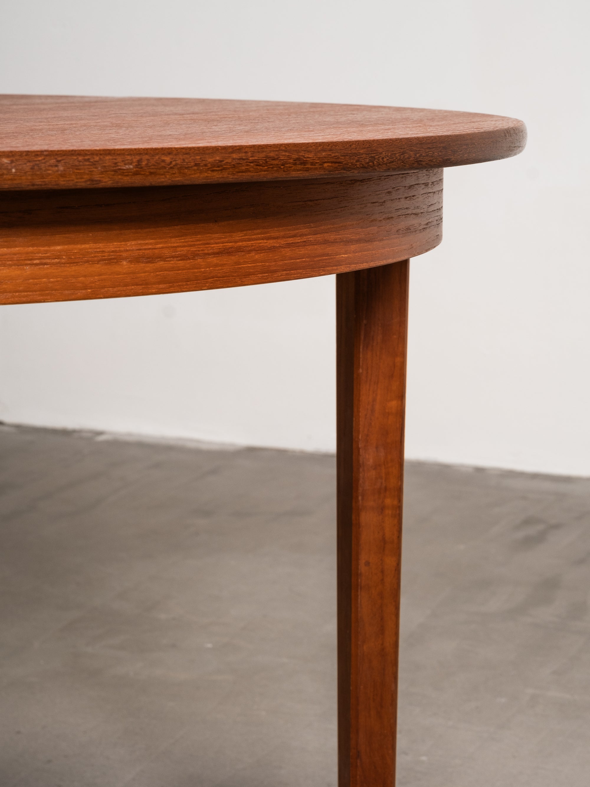 Round Extendable Teak Dining Table, Sweden, 1960s