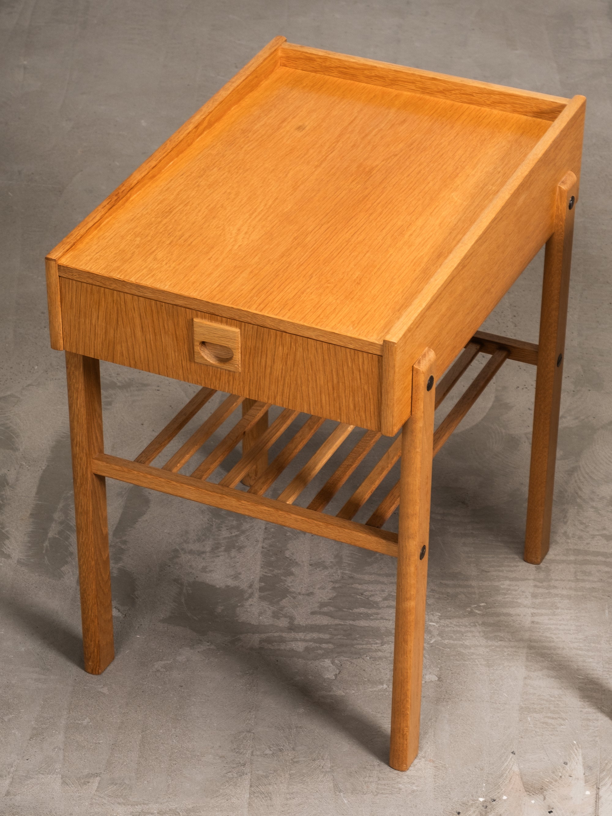 Pair of Scandinavian Oak Bedside Tables, 1960s