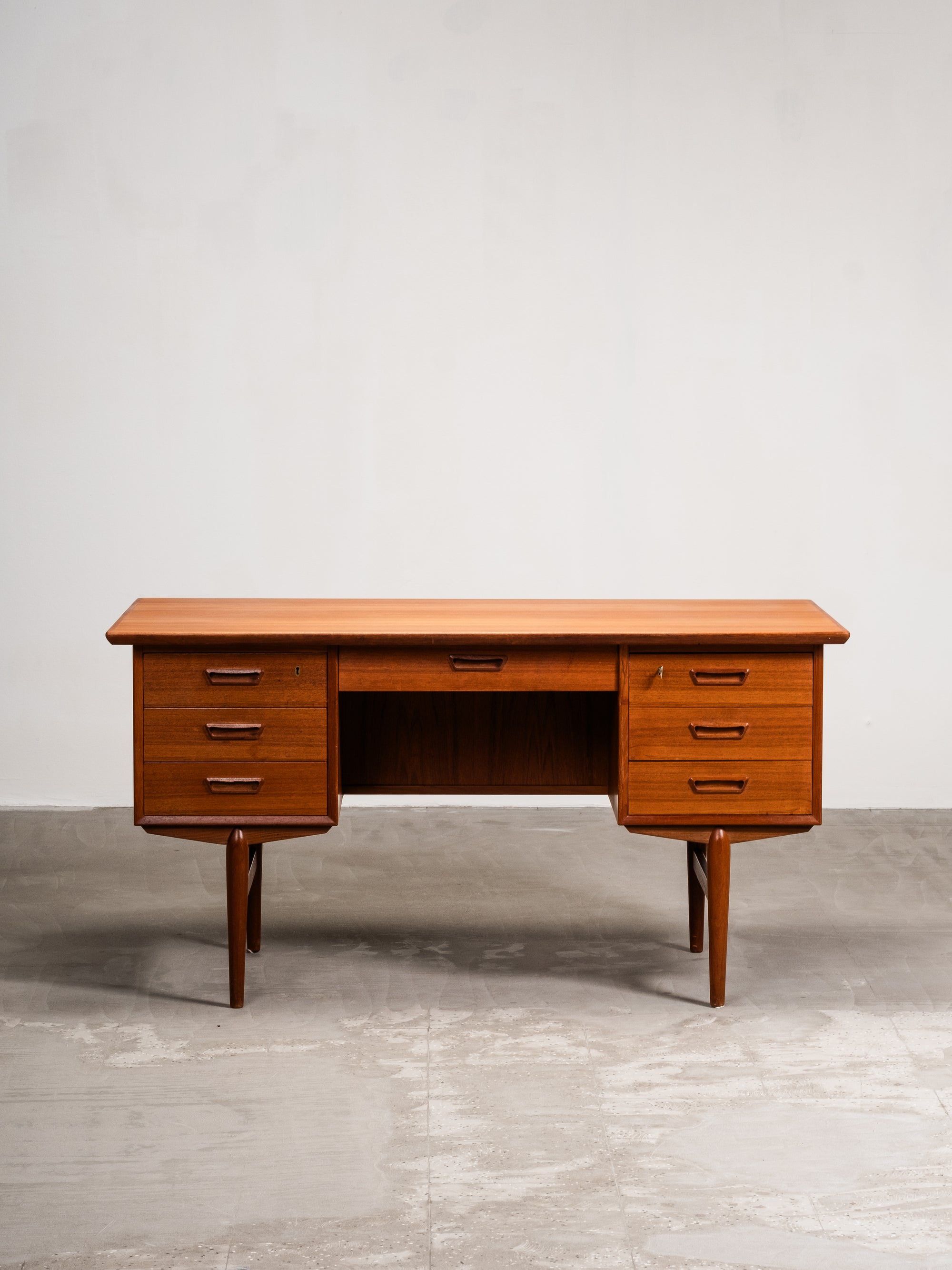 Double-Sided Teak Desk, Denmark, 1960s