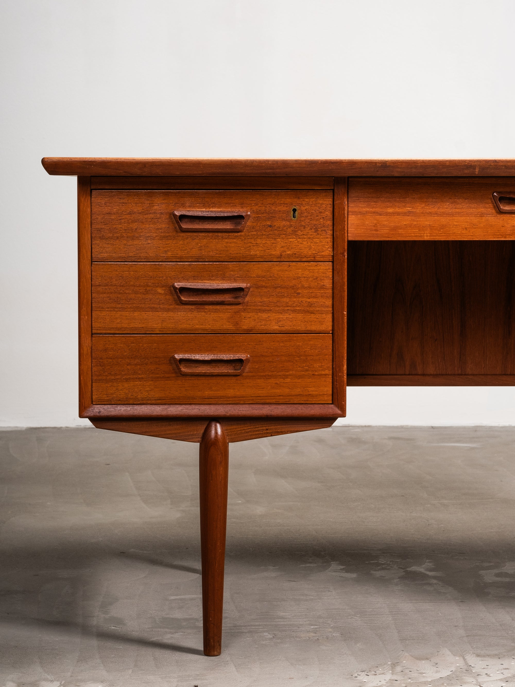 Double-Sided Teak Desk, Denmark, 1960s