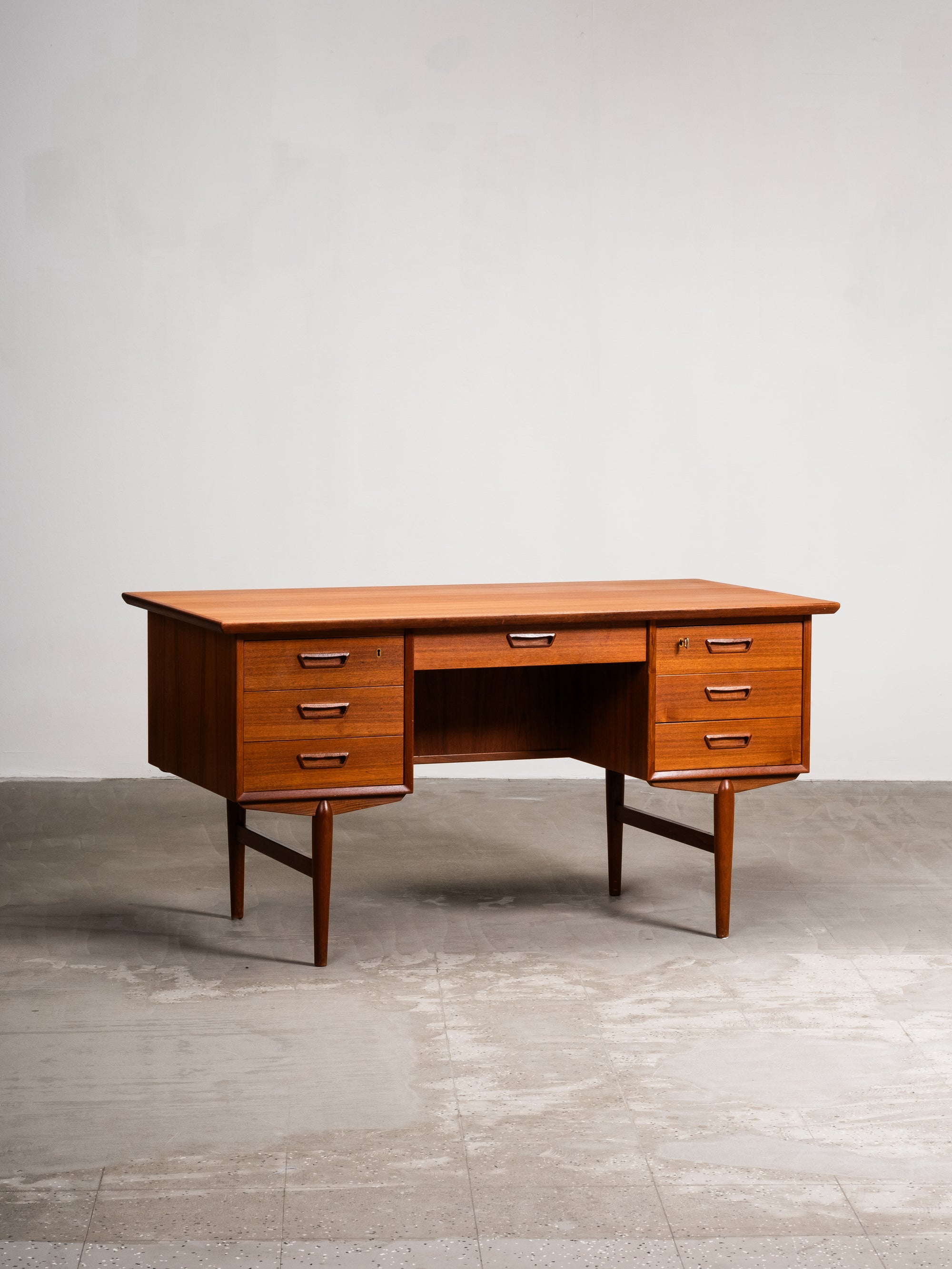 Double-Sided Teak Desk, Denmark, 1960s