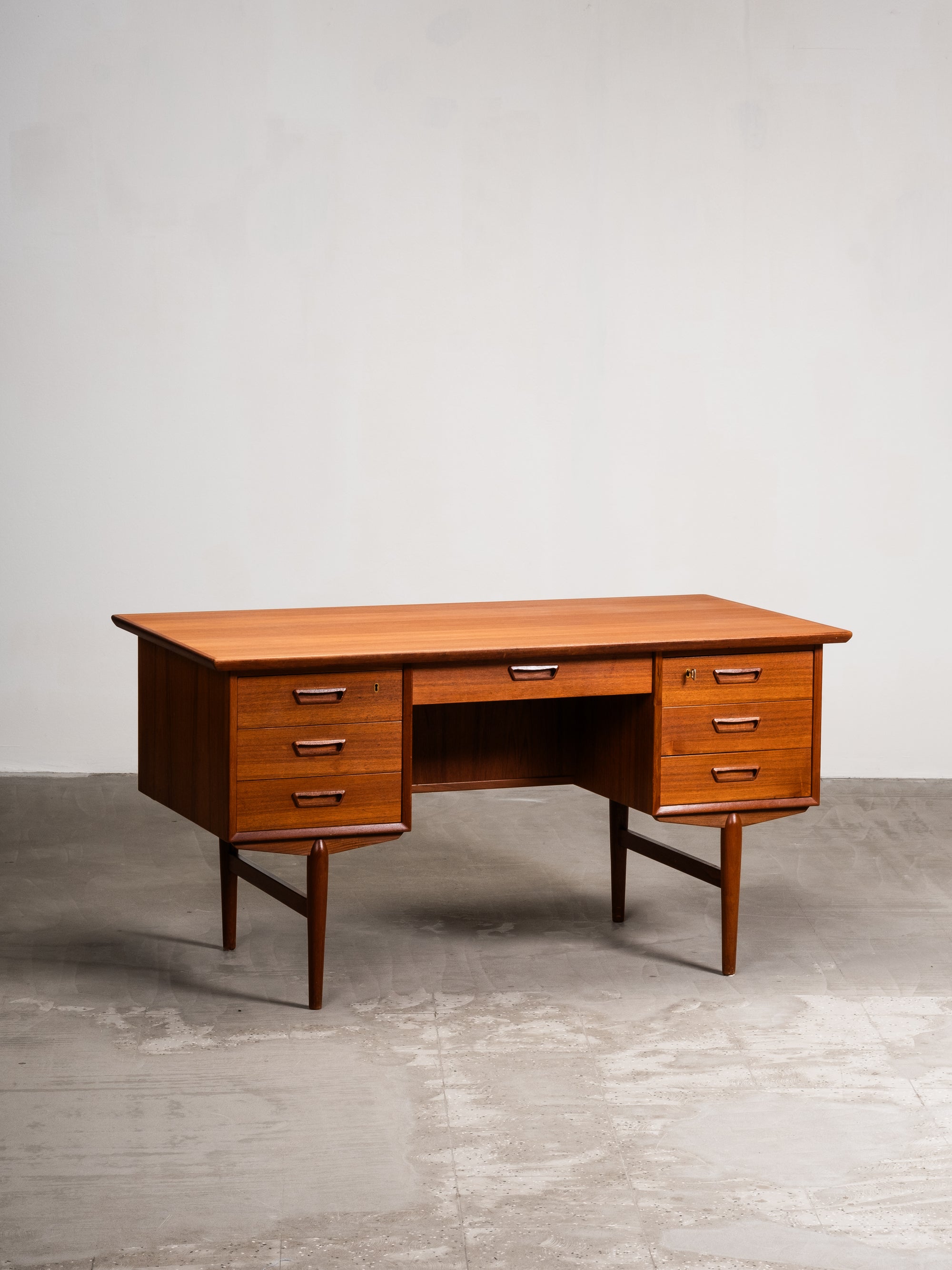 Double-Sided Teak Desk, Denmark, 1960s