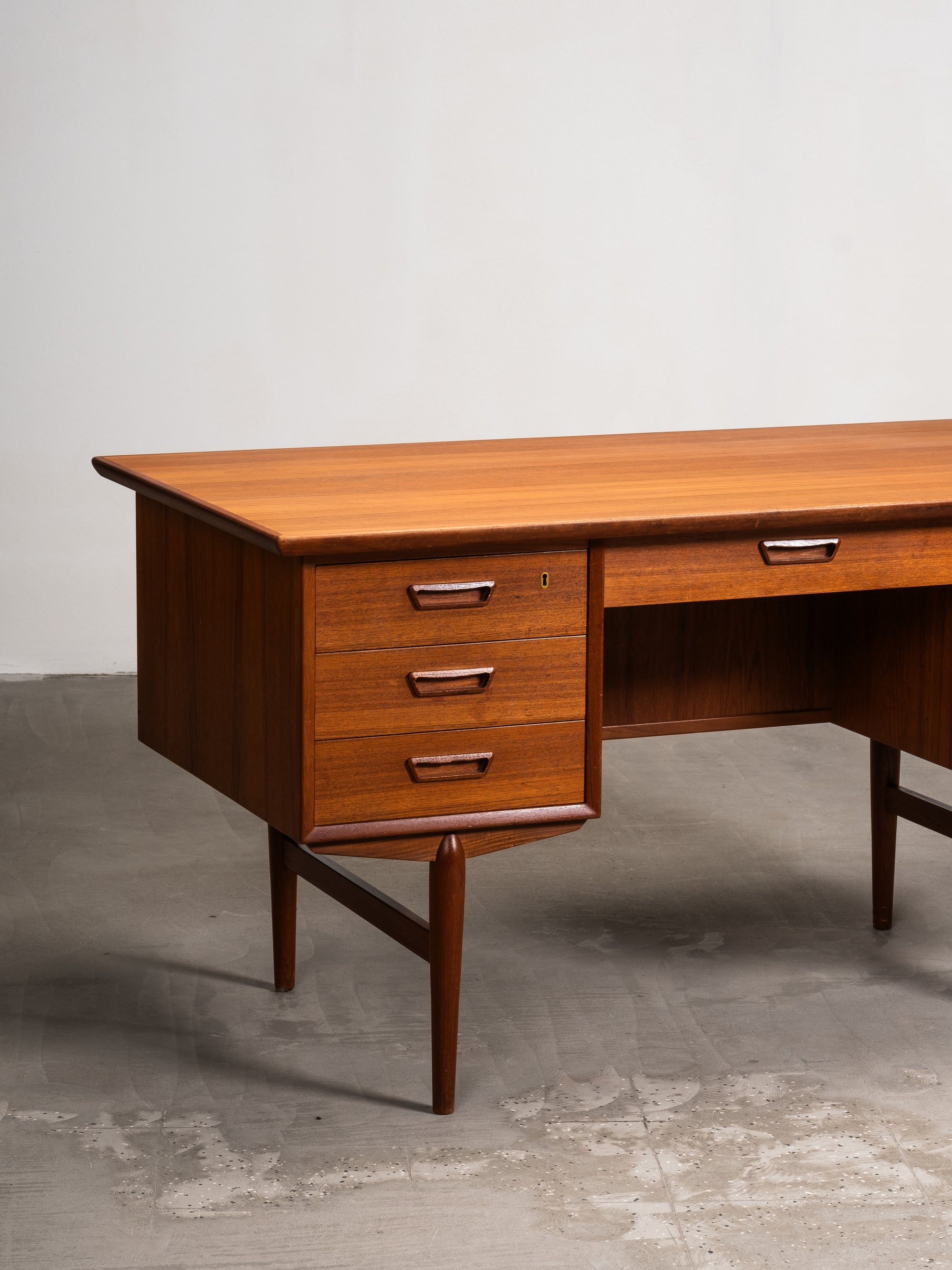 Double-Sided Teak Desk, Denmark, 1960s