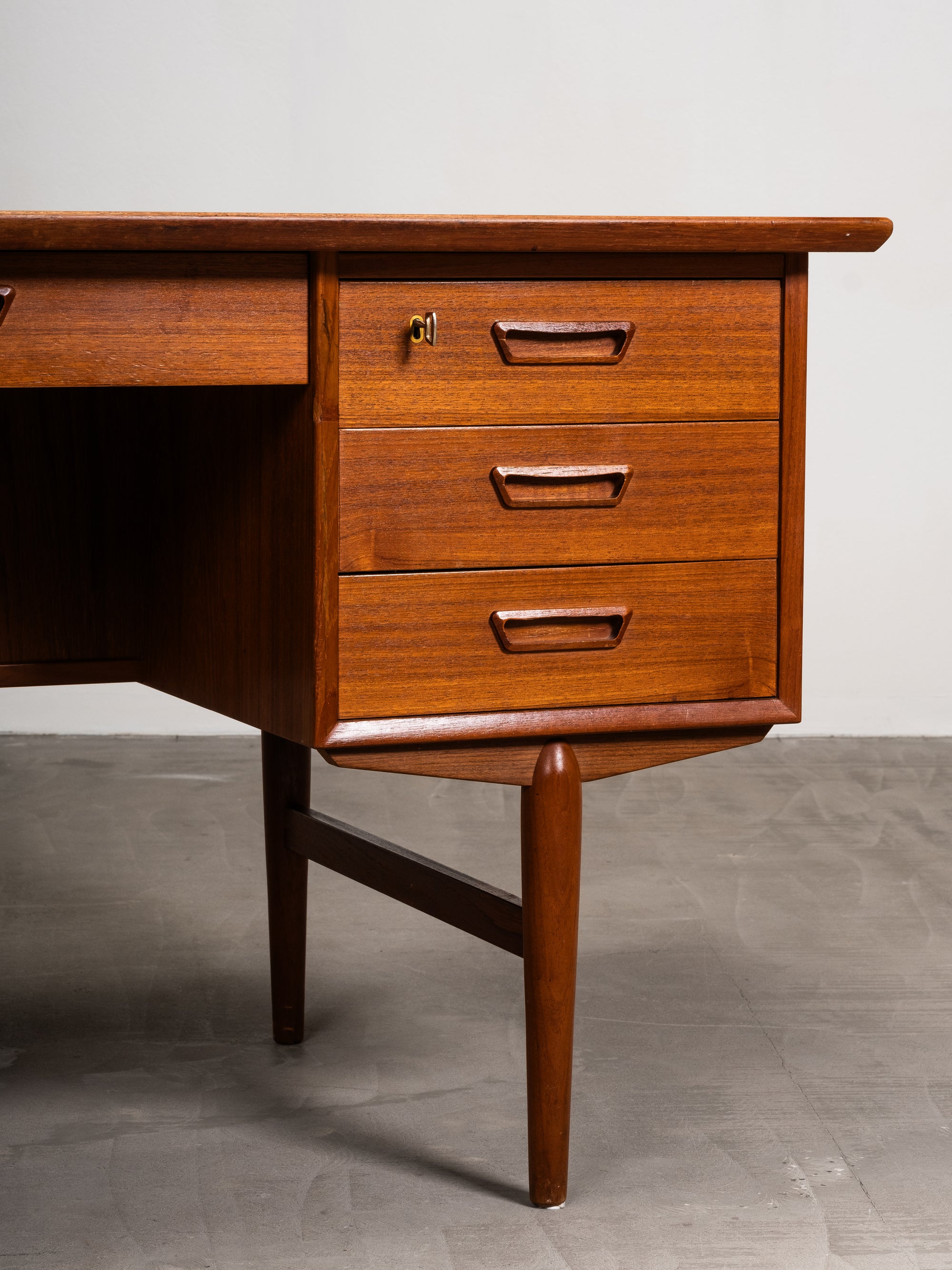 Double-Sided Teak Desk, Denmark, 1960s