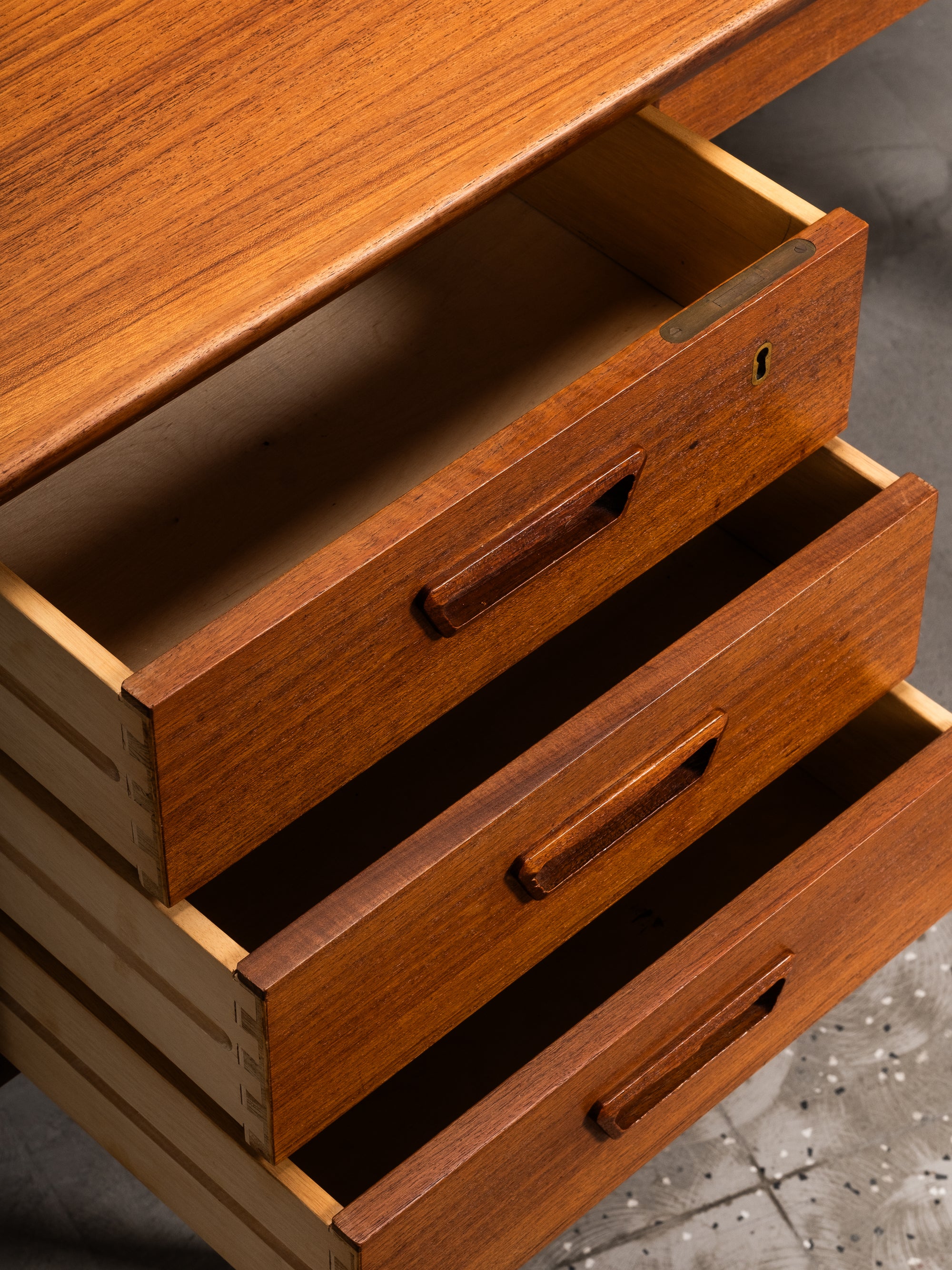 Double-Sided Teak Desk, Denmark, 1960s