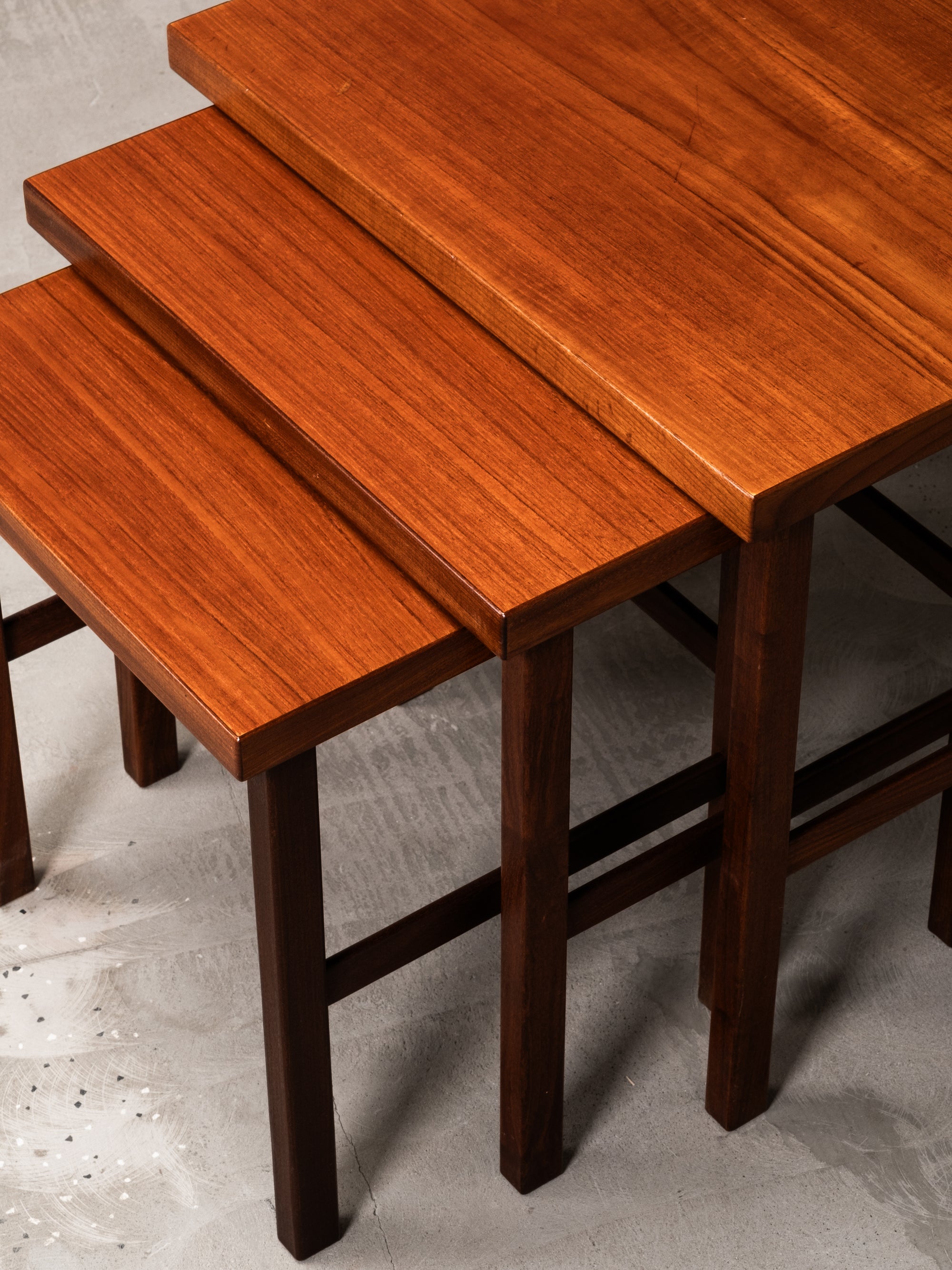 ‘Triplex’ Nesting Tables by Olof Ottelin for Oy Stockmann Ab / Keravan Puusepäntehdas, Finland, 1950s