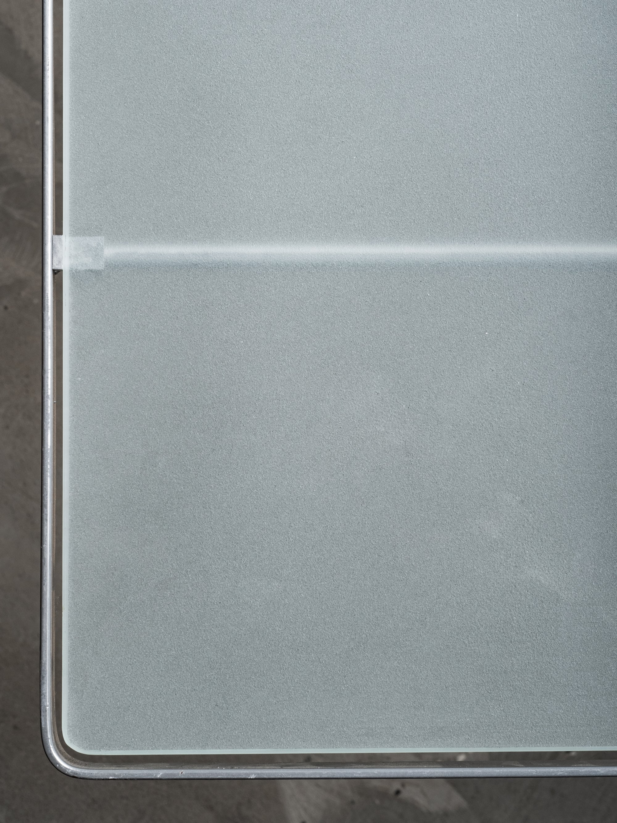 Postmodern Frosted Glass & Steel Desk/Dining Table by Niels Gammelgaard for IKEA, 1980s
