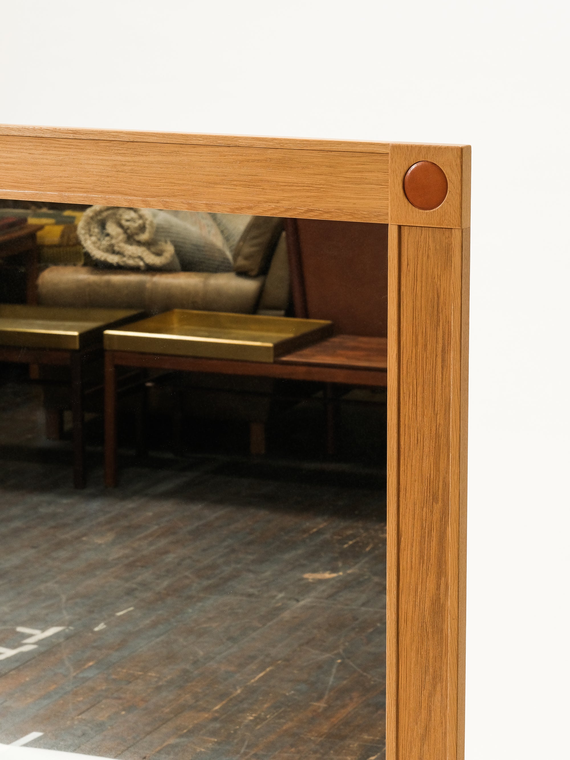 Oak Framed Mirror Model "Diplomat", Fröseke, AB Nybrofabriken, 1950s