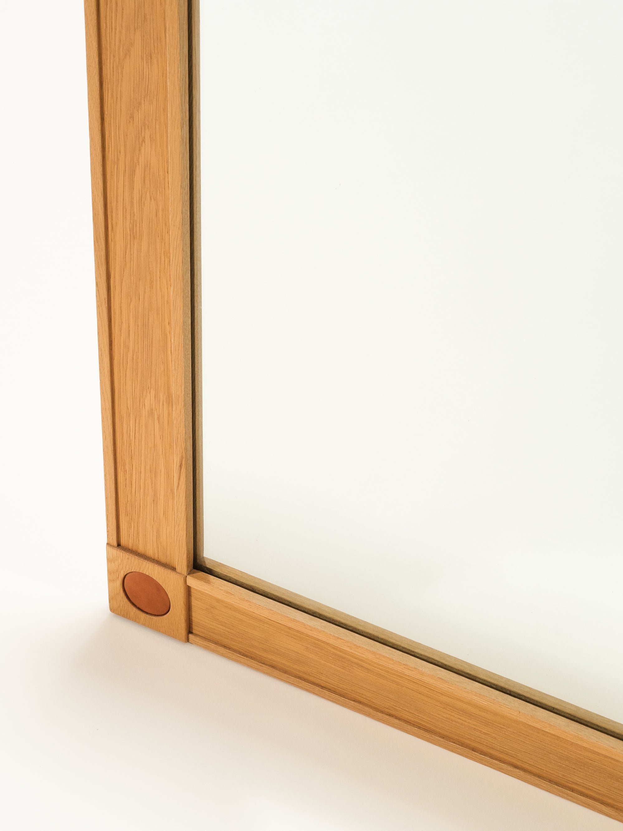 Oak Framed Mirror Model "Diplomat", Fröseke, AB Nybrofabriken, 1950s