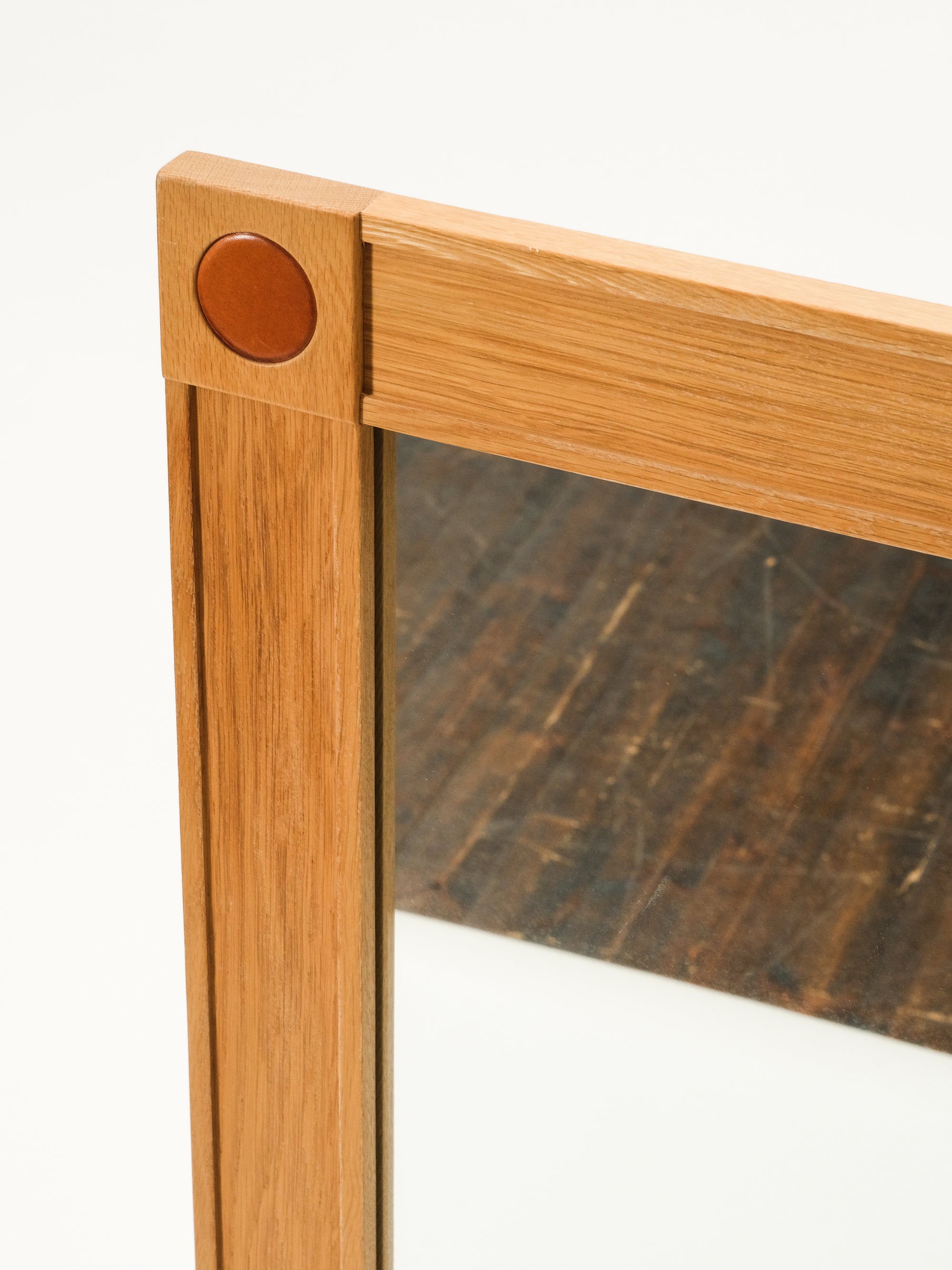 Oak Framed Mirror Model "Diplomat", Fröseke, AB Nybrofabriken, 1950s