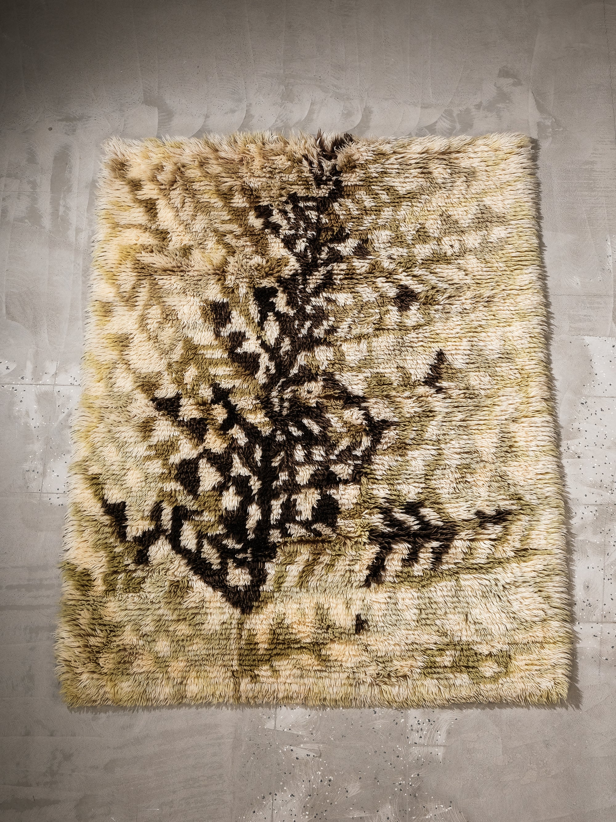 "Sananjalkametsä" Rya Wool Rug, Designed by Kirsti Ilvessalo