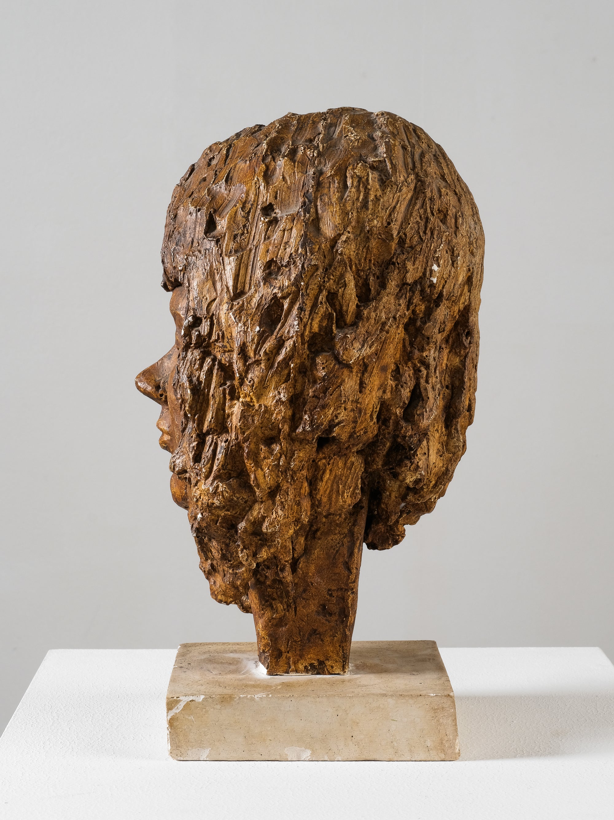 Vintage Plaster Head Sculpture