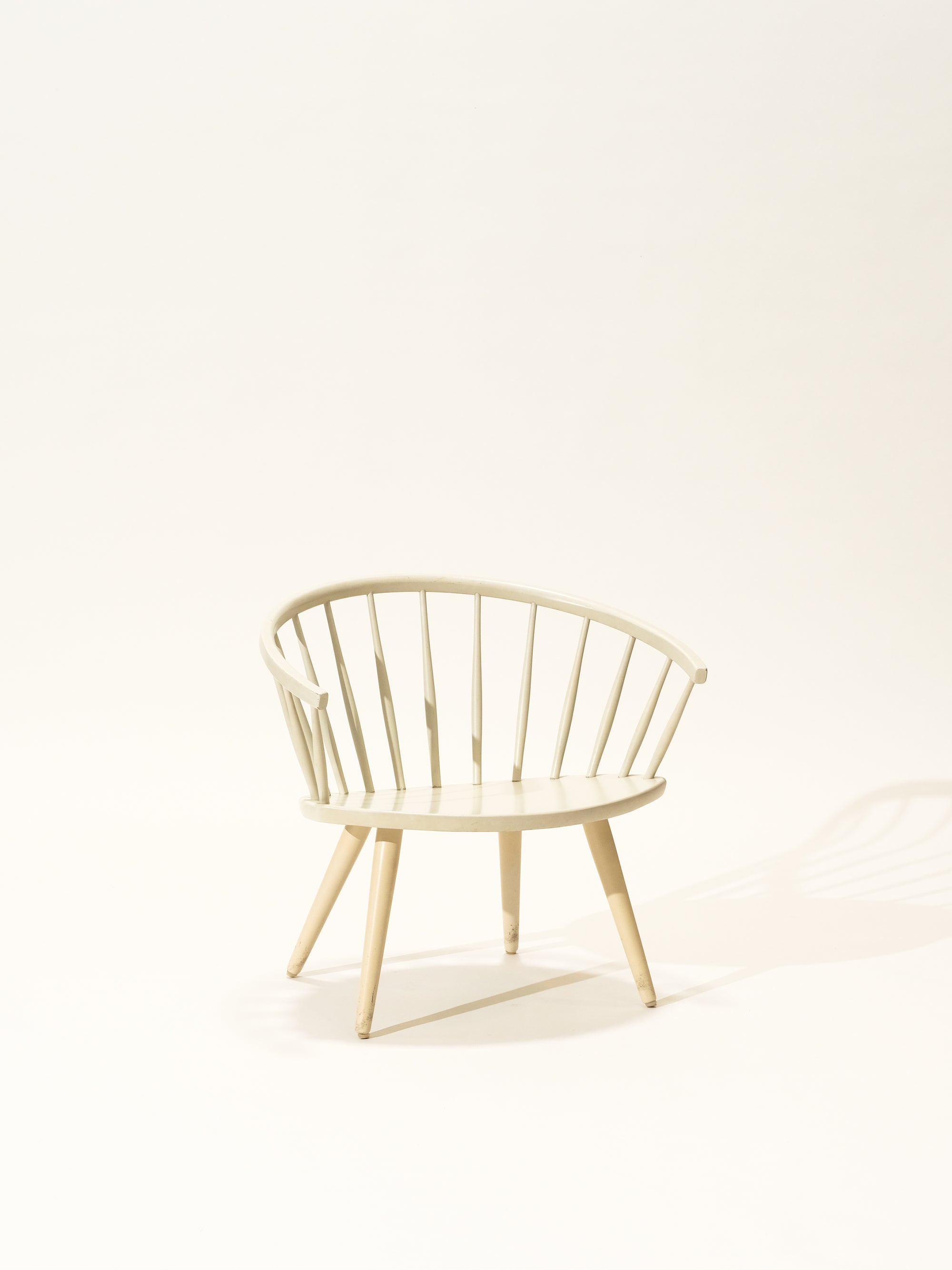 White 'Arka' Chair by Yngve Ekström for Stolab, 1950s