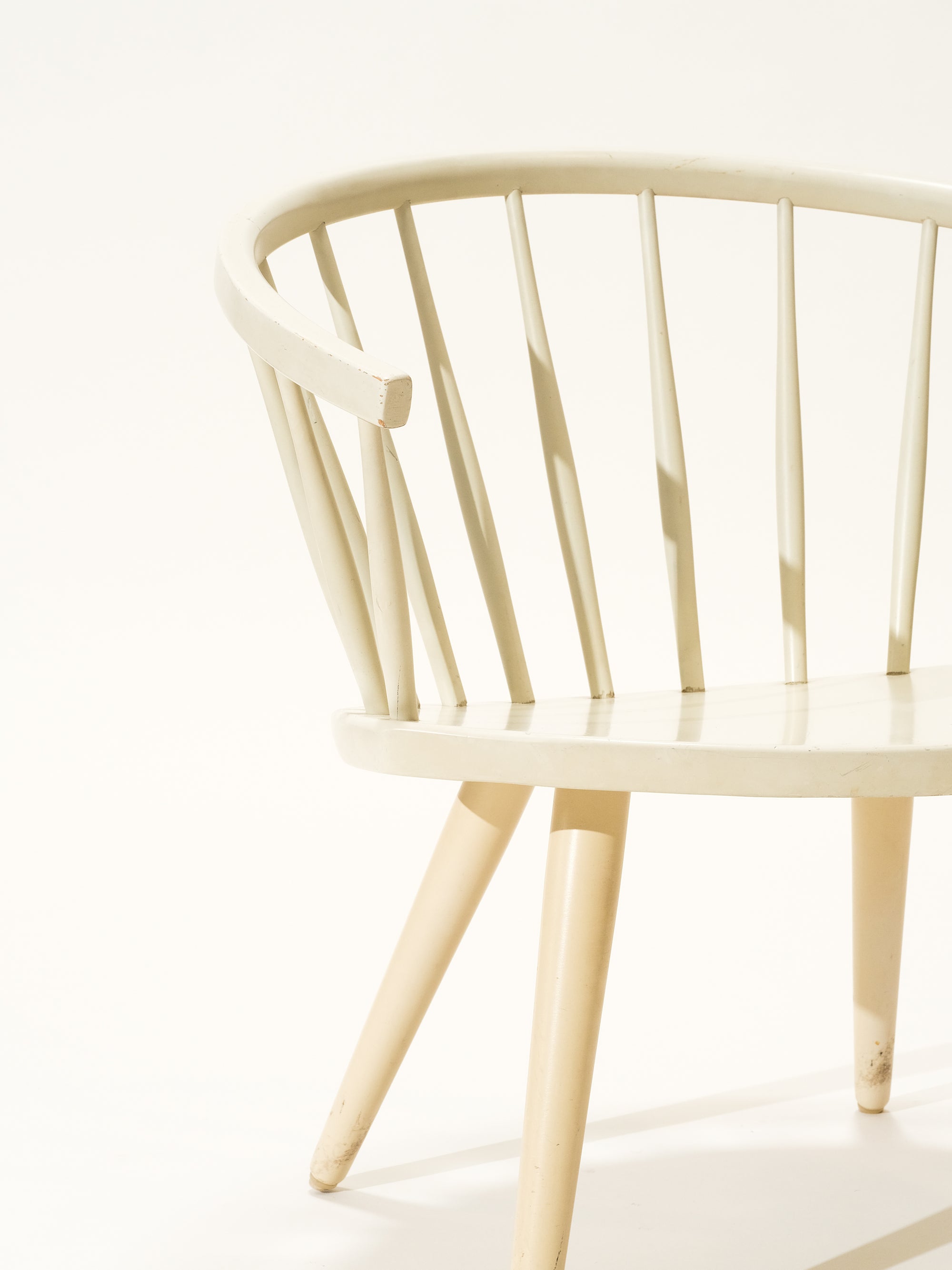 White 'Arka' Chair by Yngve Ekström for Stolab, 1950s