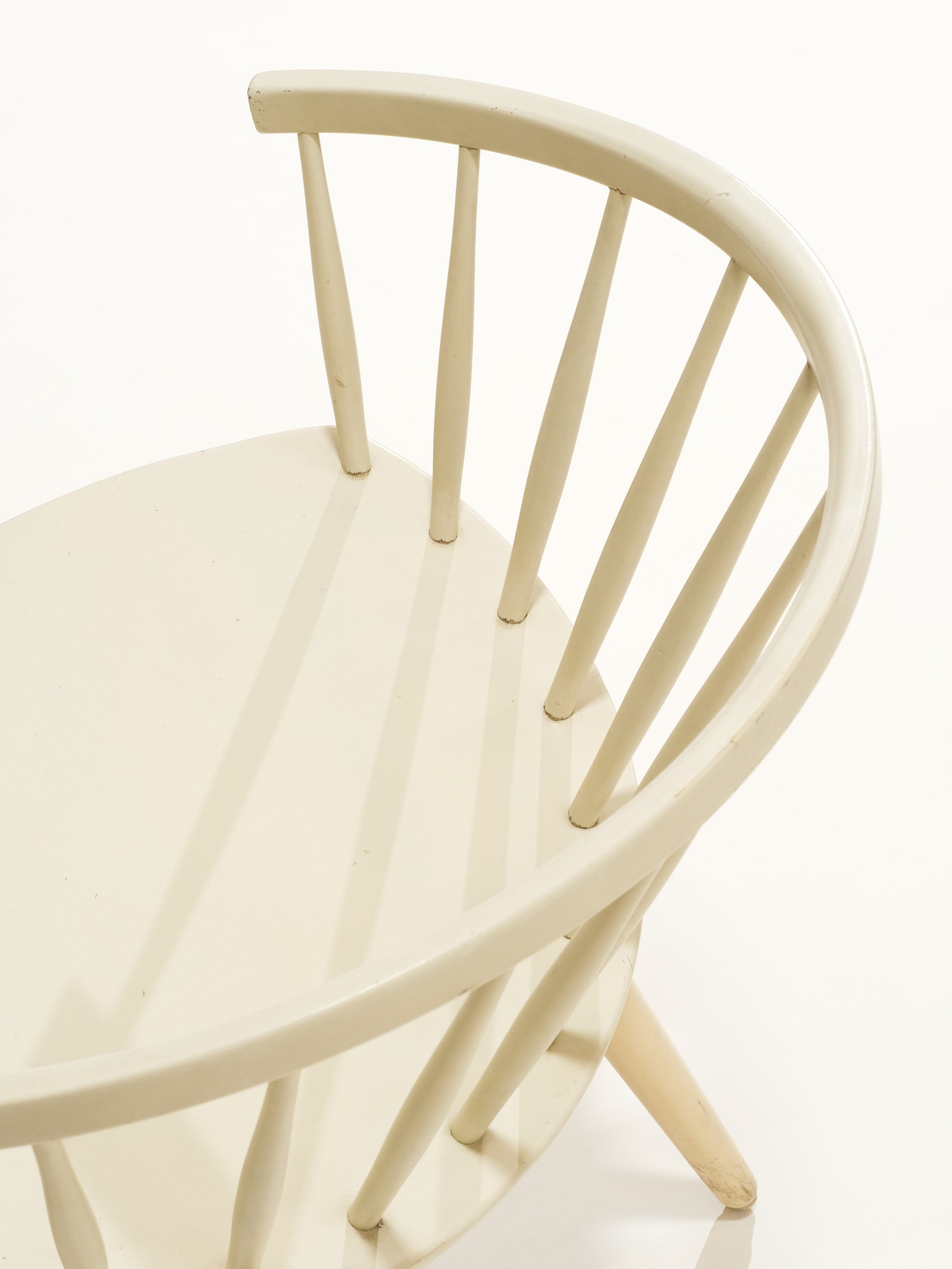 White 'Arka' Chair by Yngve Ekström for Stolab, 1950s