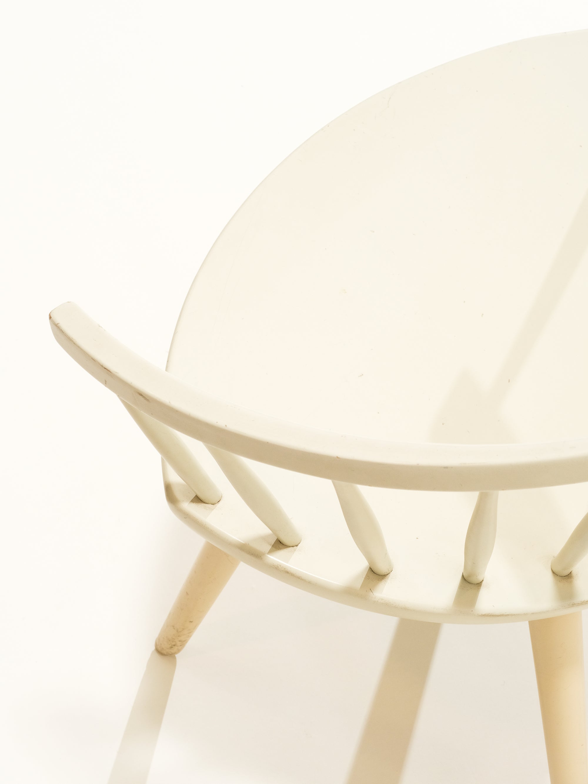 White 'Arka' Chair by Yngve Ekström for Stolab, 1950s