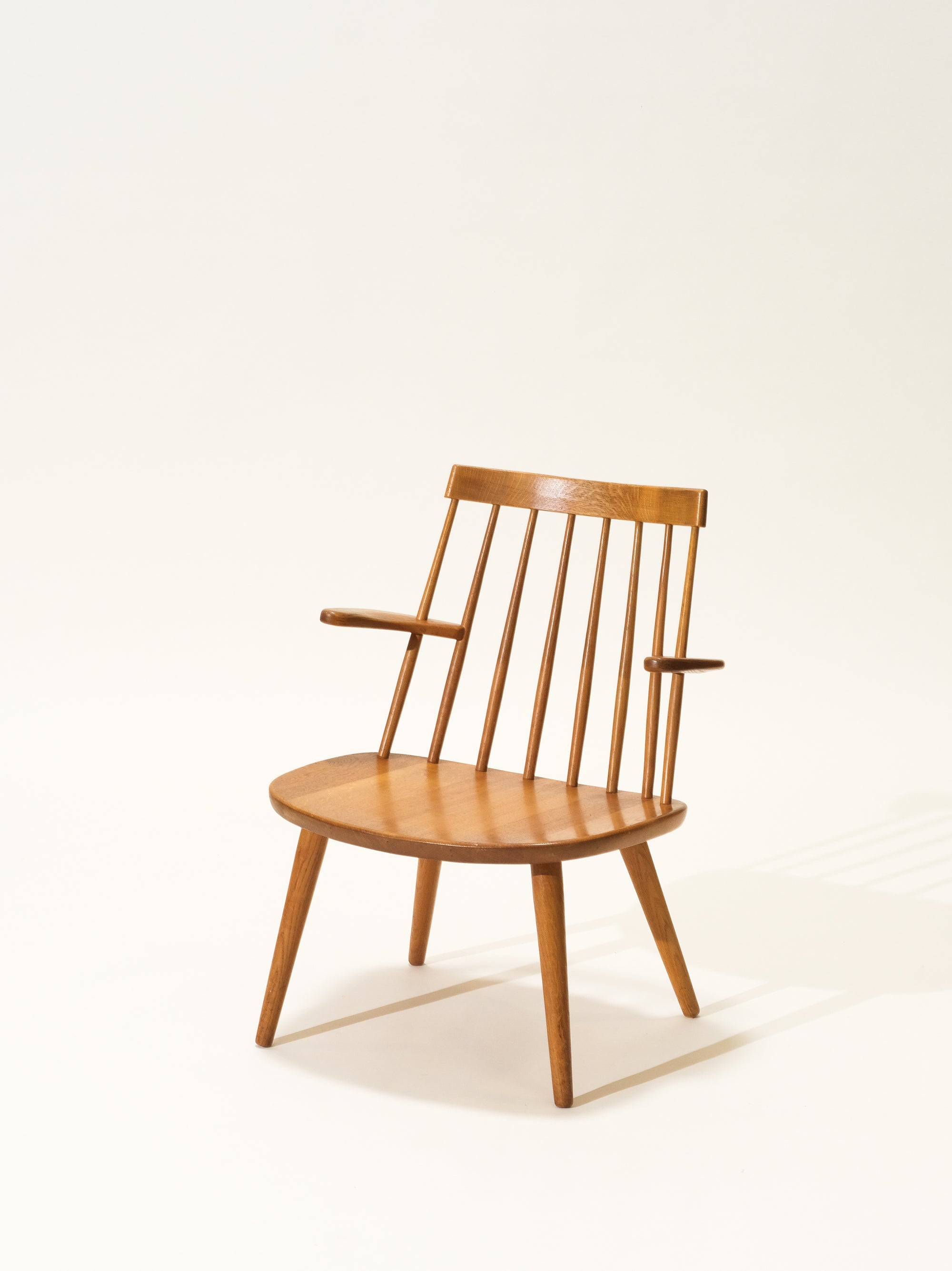 "Sibbo" Oak Armchair by Yngve Ekström for Stolab, Sweden, 1950s