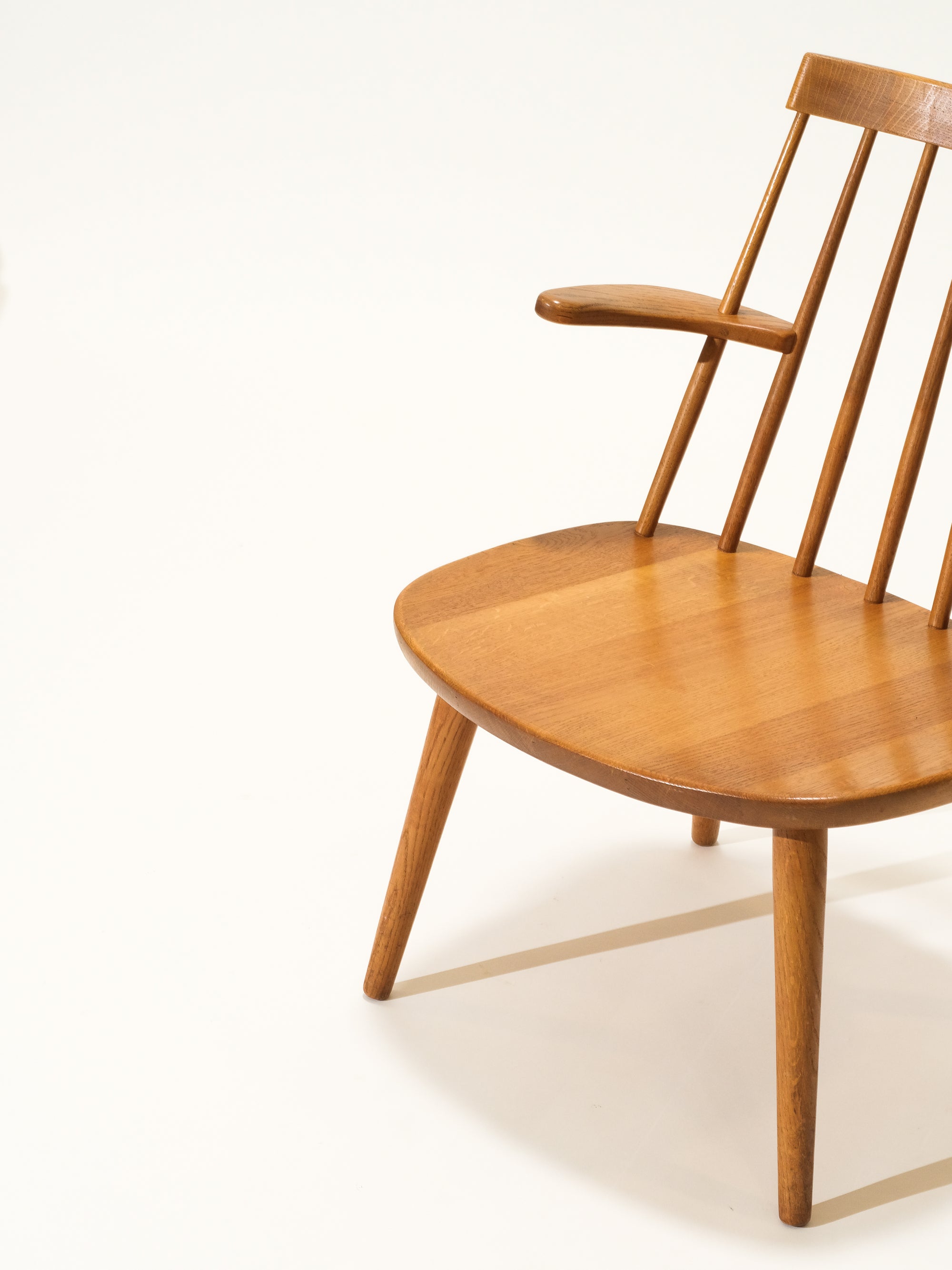 "Sibbo" Oak Armchair by Yngve Ekström for Stolab, Sweden, 1950s