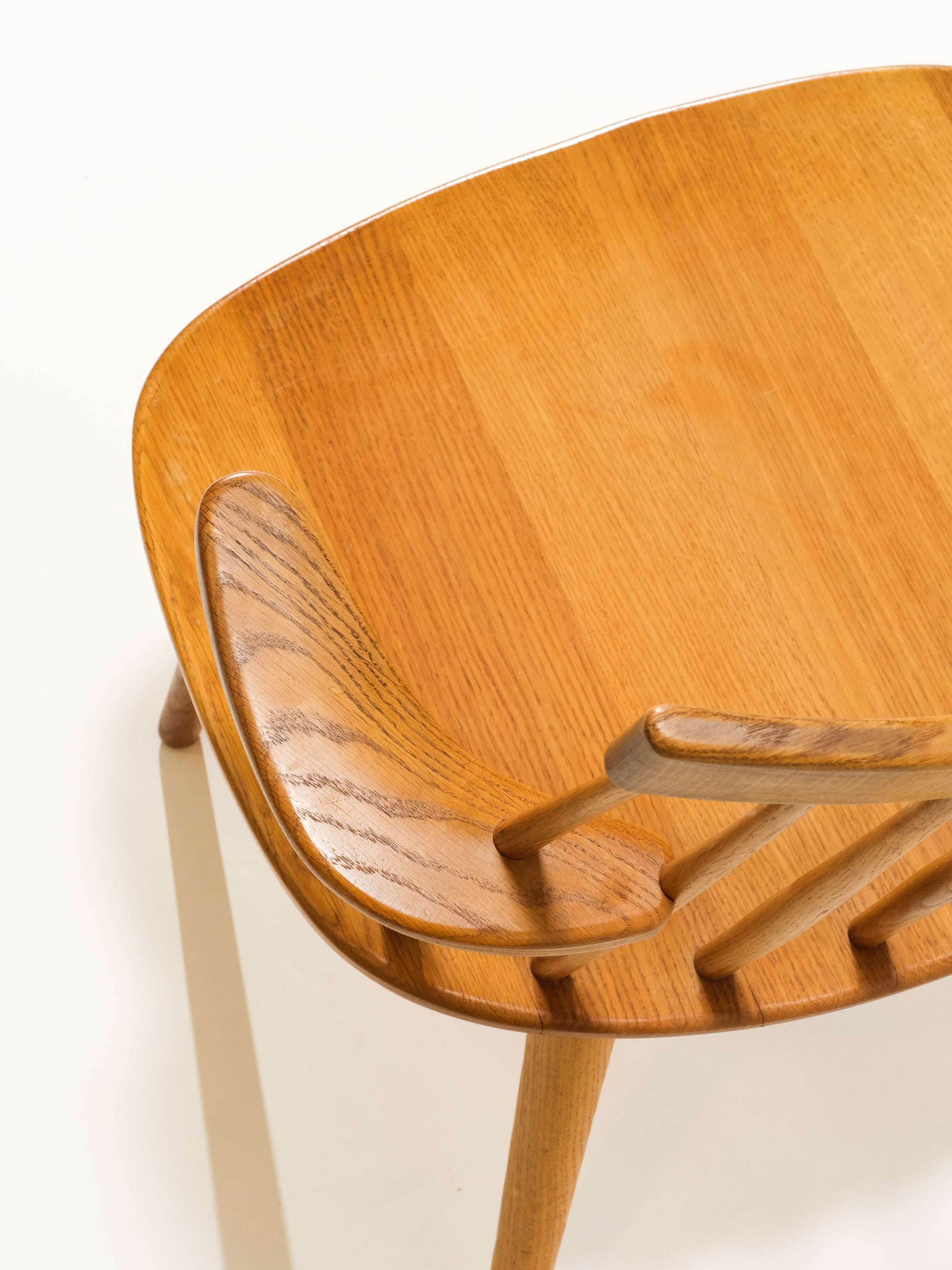 "Sibbo" Oak Armchair by Yngve Ekström for Stolab, Sweden, 1950s
