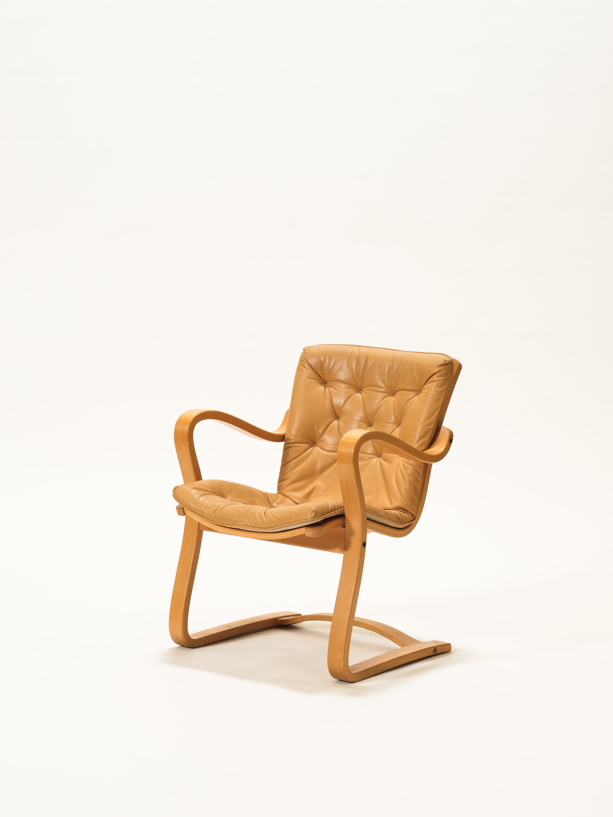 Cognac Leather Armchair by Gustav Axel Berg for Bröderna Anderssons