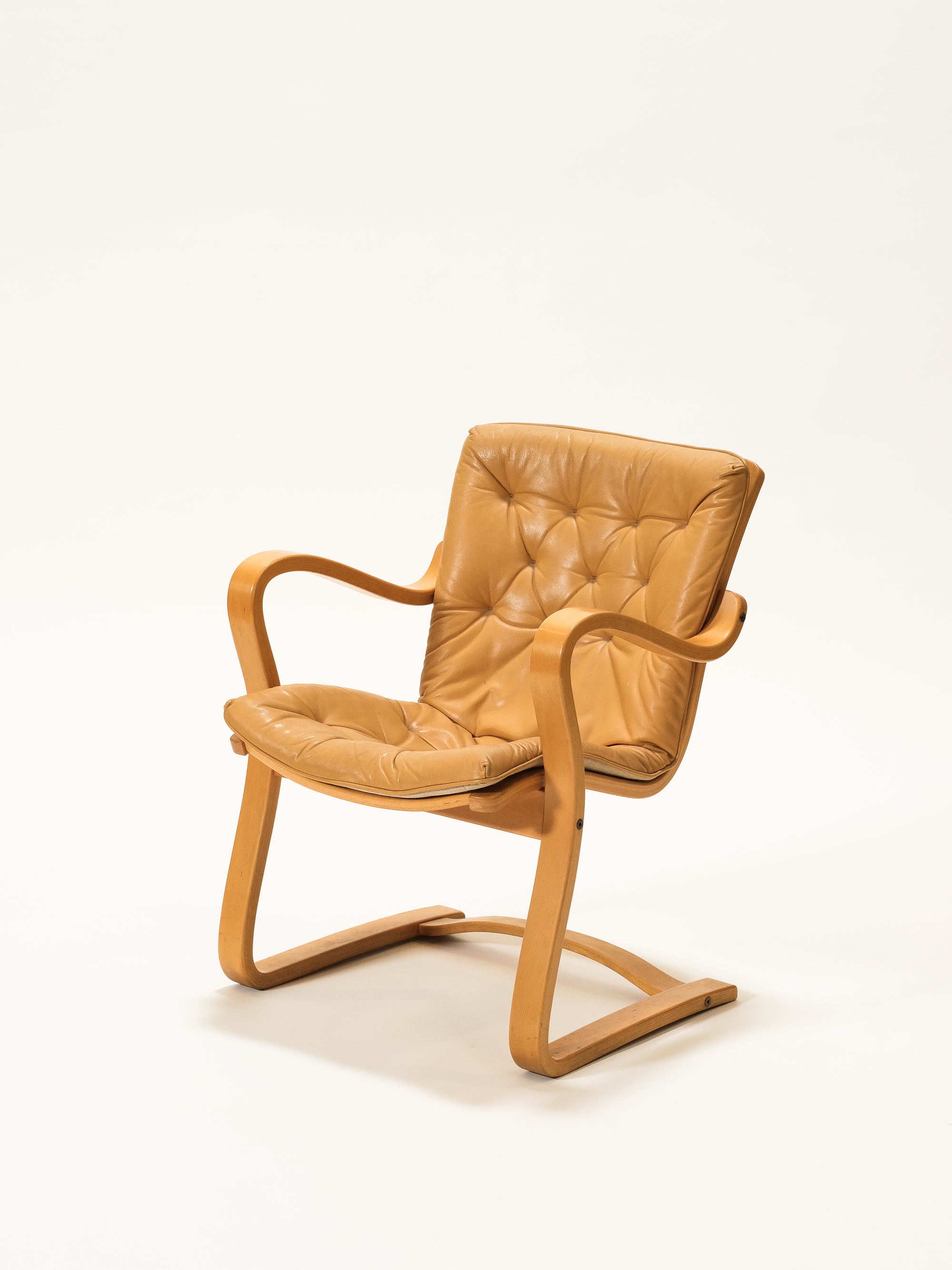 Cognac Leather Armchair by Gustav Axel Berg for Bröderna Anderssons