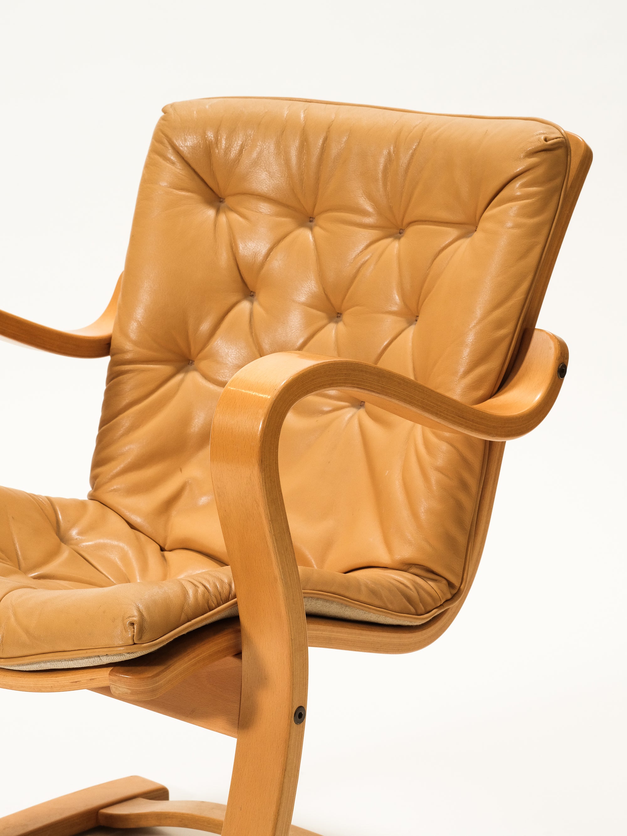 Cognac Leather Armchair by Gustav Axel Berg for Bröderna Anderssons