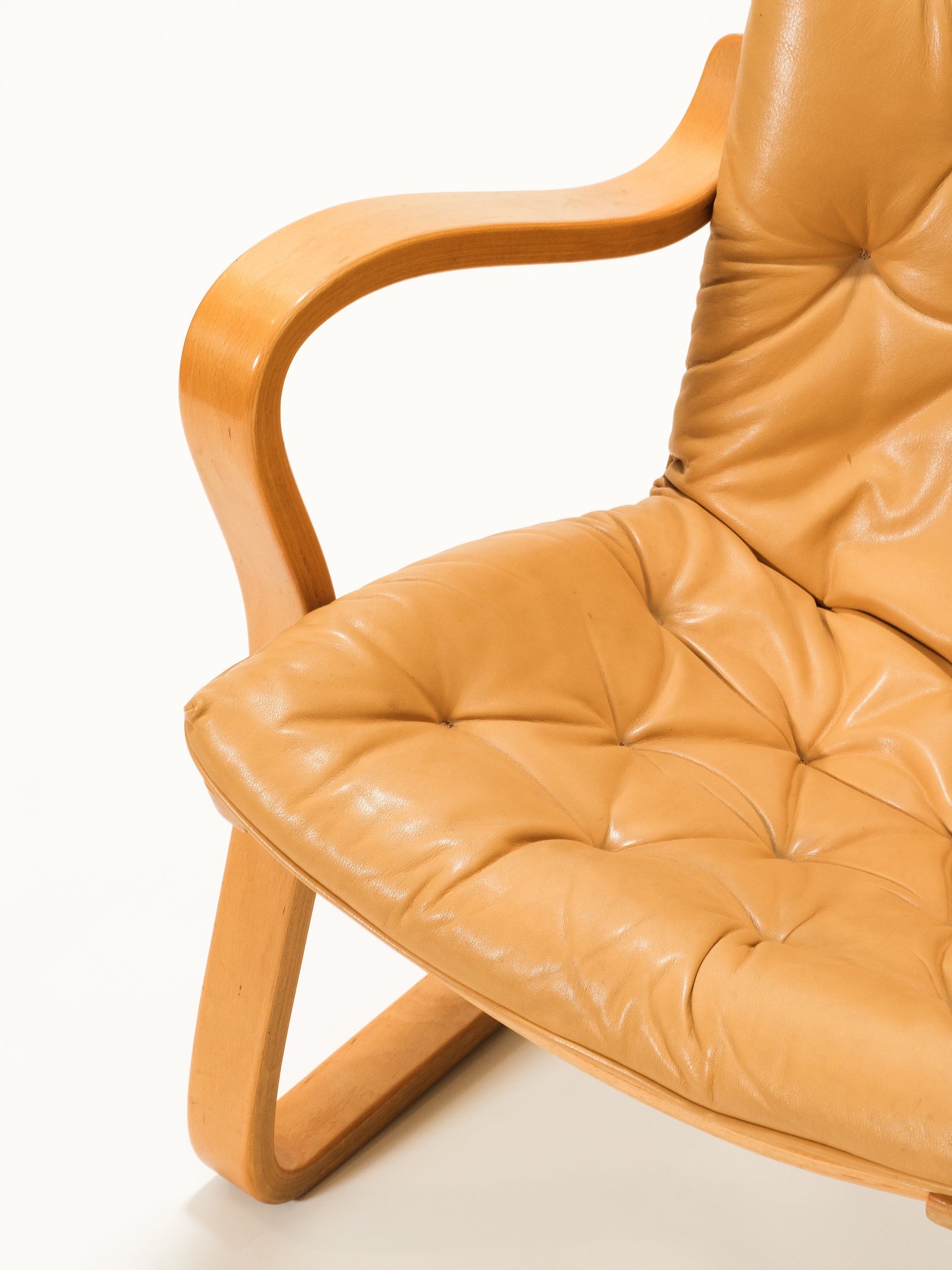 Cognac Leather Armchair by Gustav Axel Berg for Bröderna Anderssons