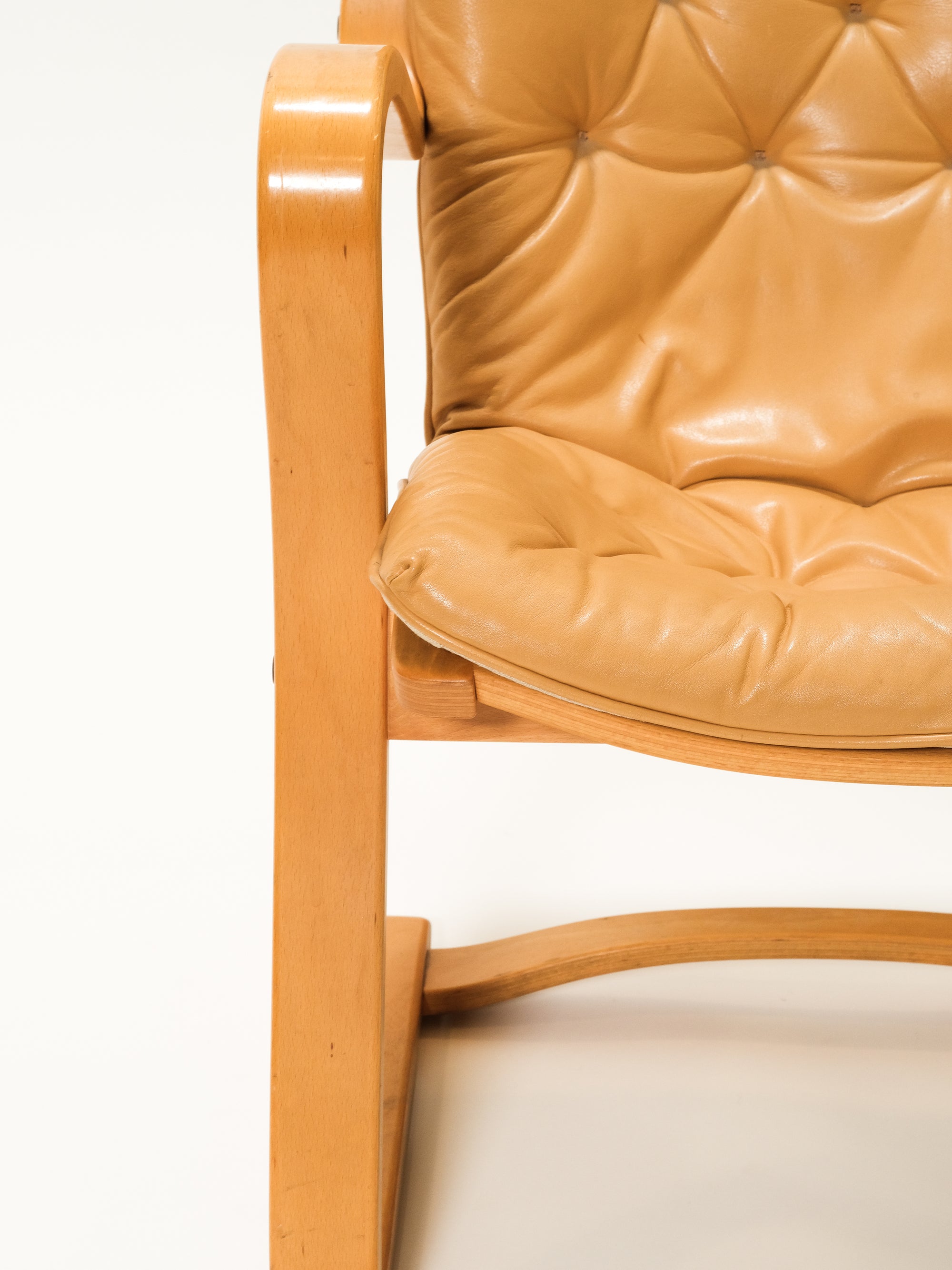 Cognac Leather Armchair by Gustav Axel Berg for Bröderna Anderssons