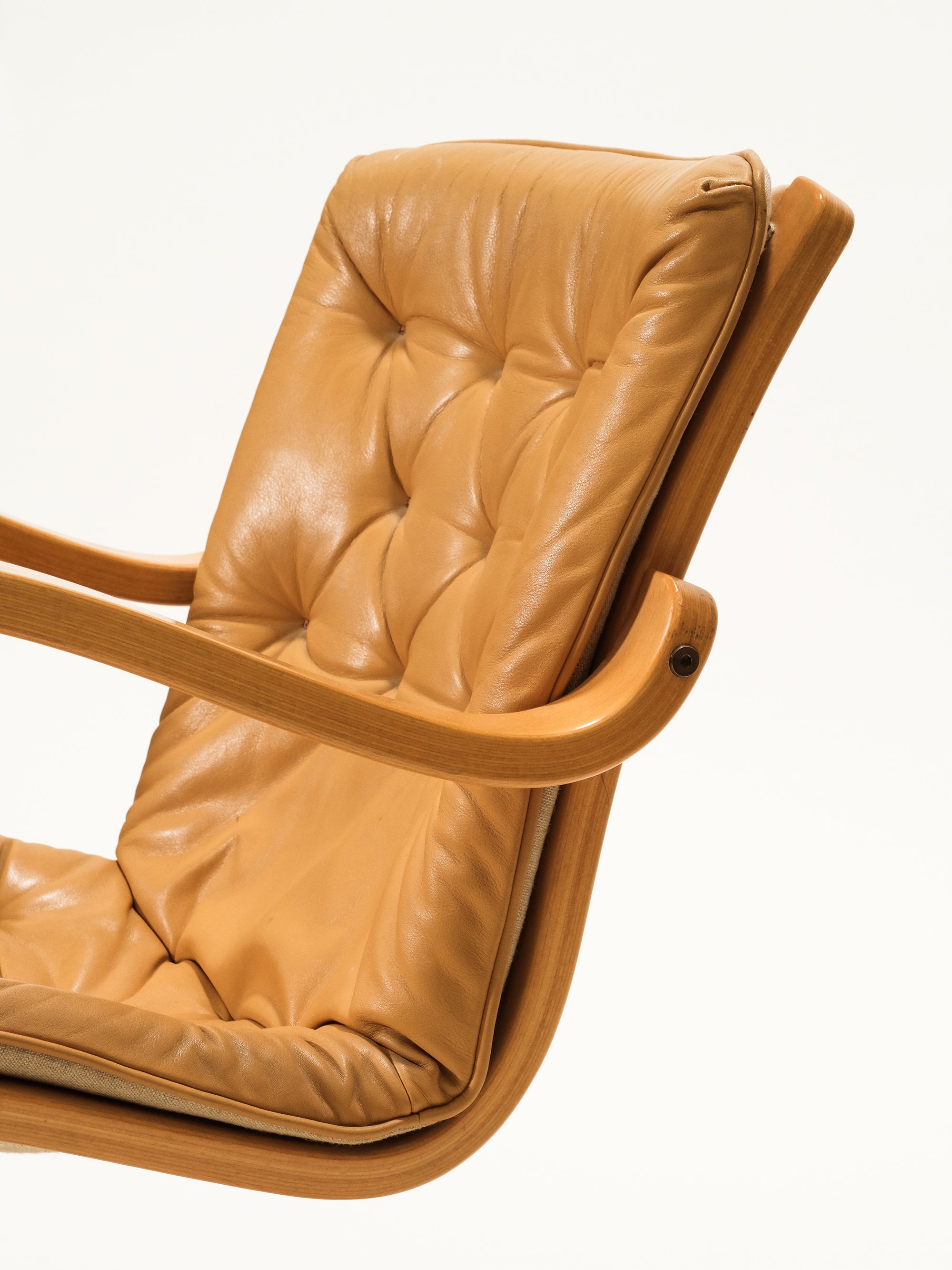 Cognac Leather Armchair by Gustav Axel Berg for Bröderna Anderssons