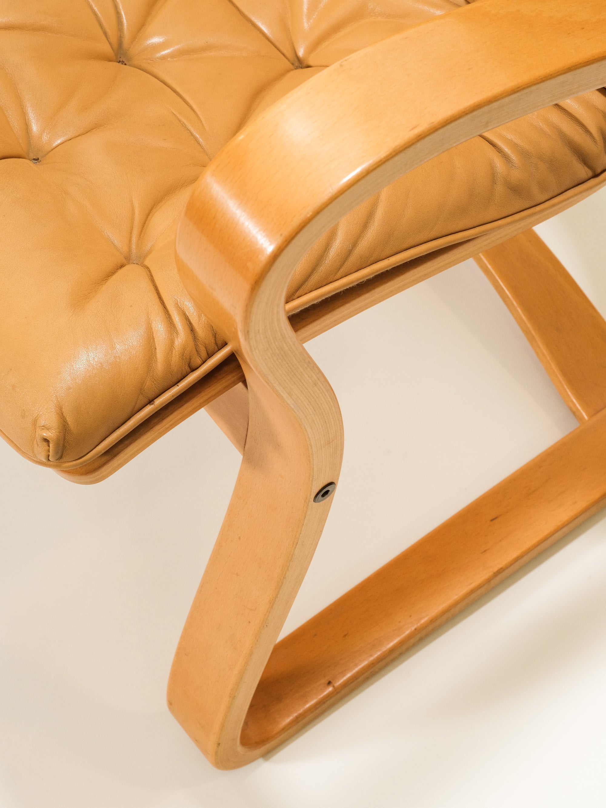 Cognac Leather Armchair by Gustav Axel Berg for Bröderna Anderssons