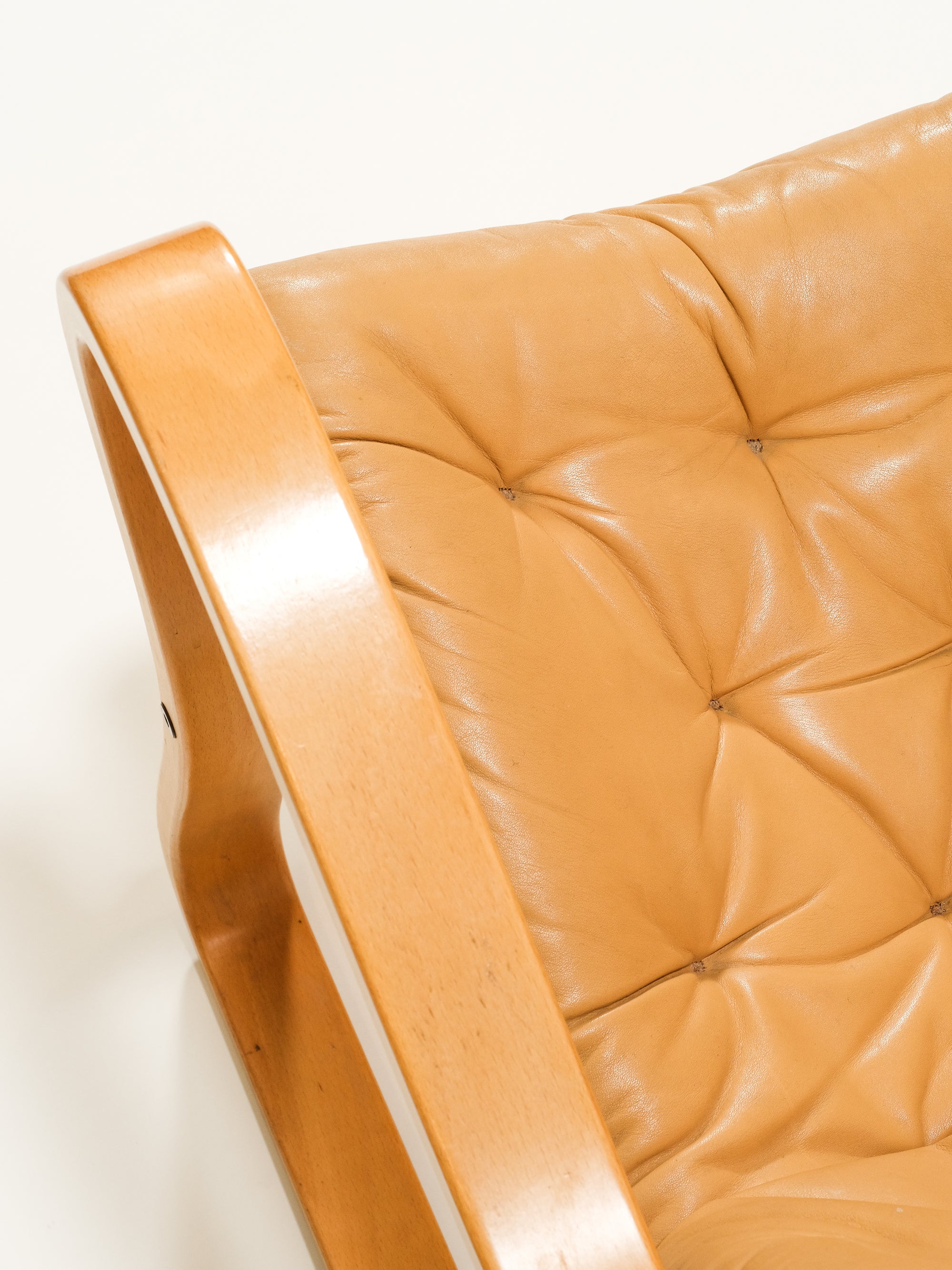 Cognac Leather Armchair by Gustav Axel Berg for Bröderna Anderssons