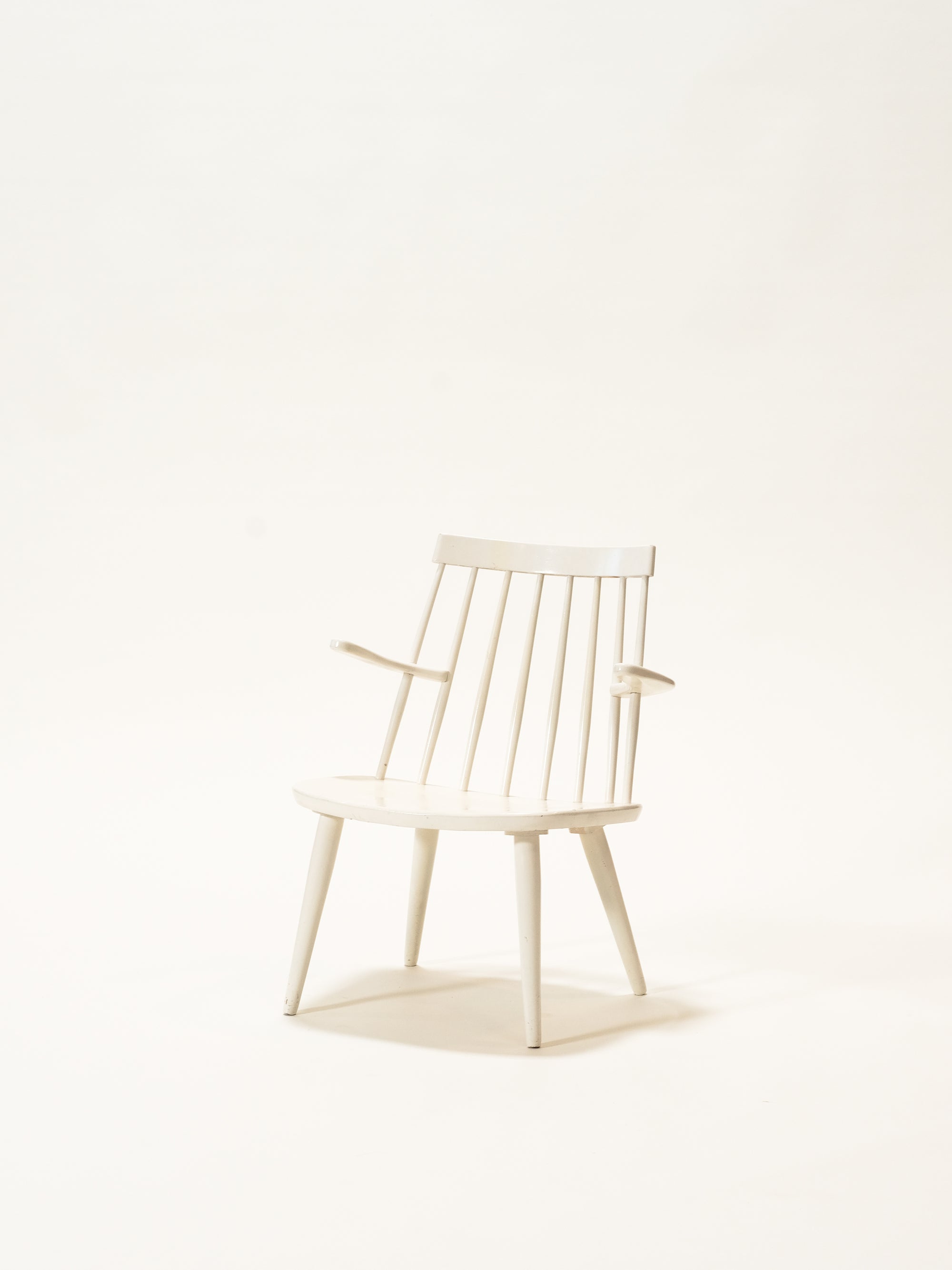 White "Sibbo" Armchair by Yngve Ekström for Stolab, Sweden, 1950s