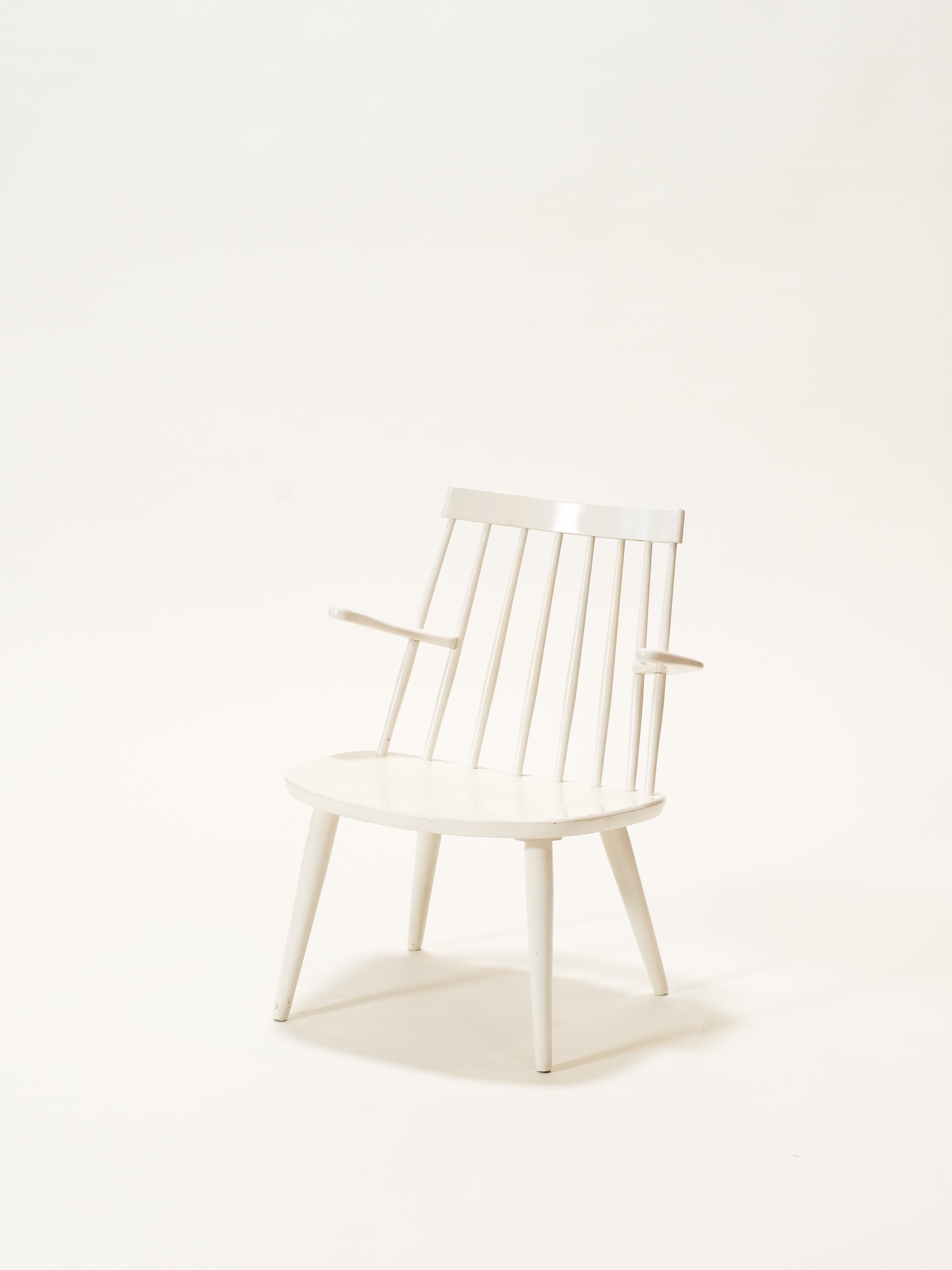 White "Sibbo" Armchair by Yngve Ekström for Stolab, Sweden, 1950s