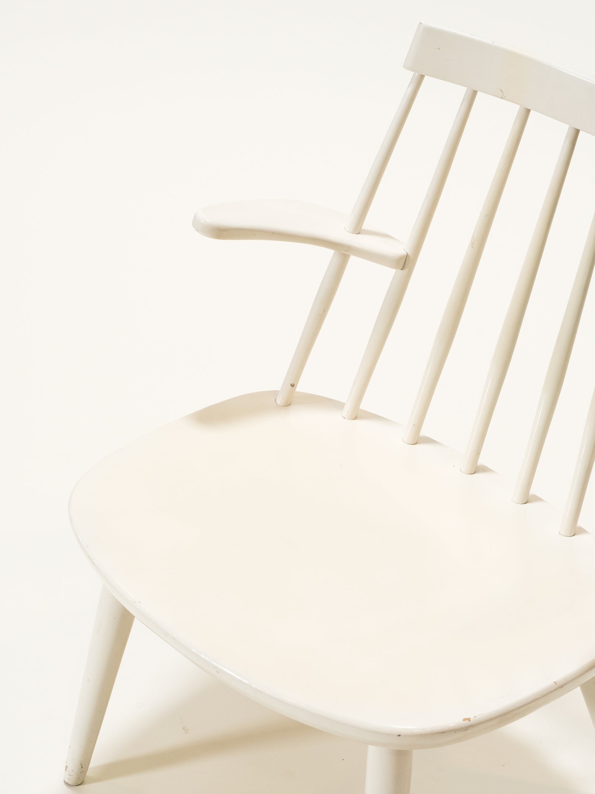 White "Sibbo" Armchair by Yngve Ekström for Stolab, Sweden, 1950s