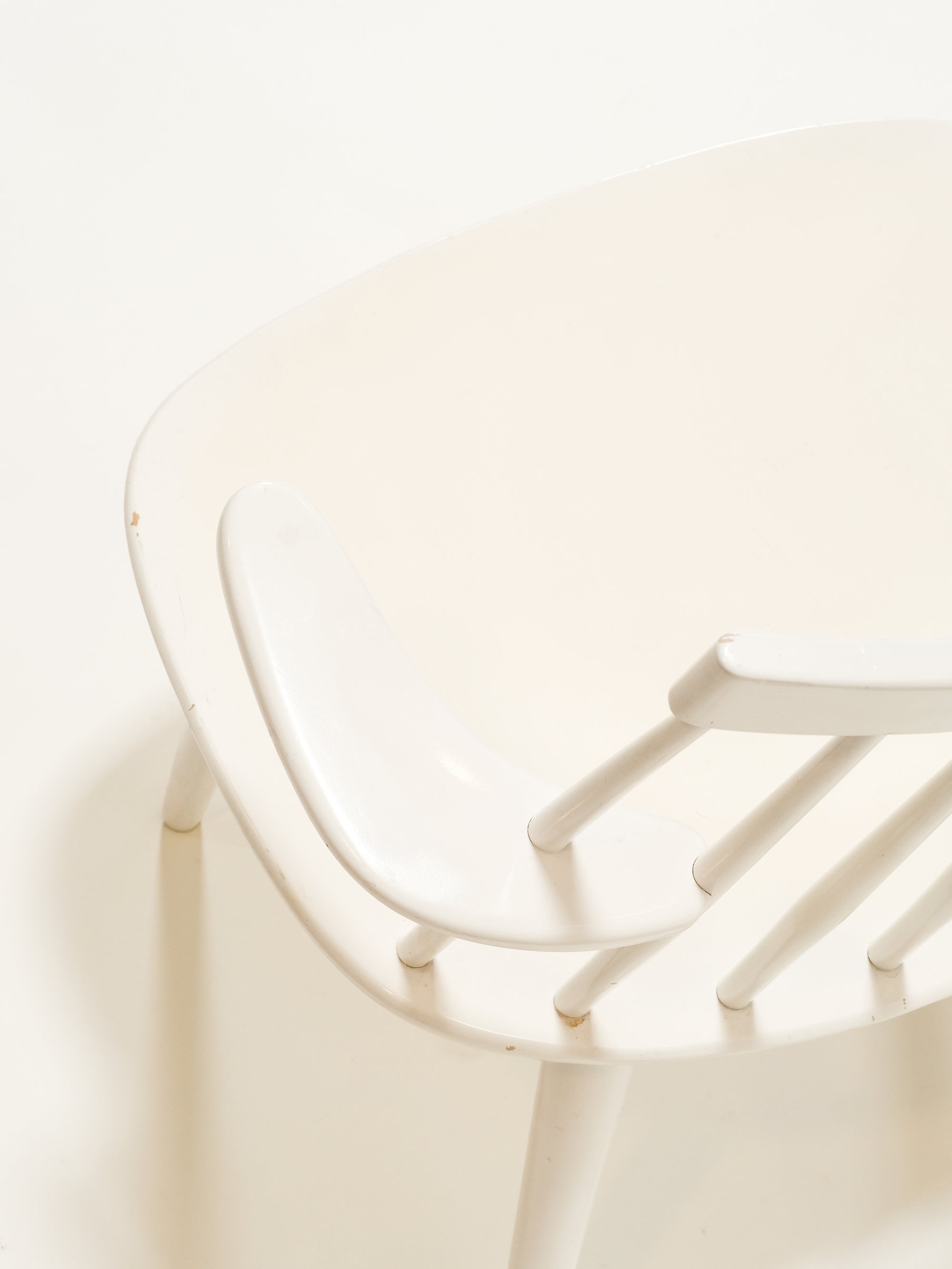 White "Sibbo" Armchair by Yngve Ekström for Stolab, Sweden, 1950s