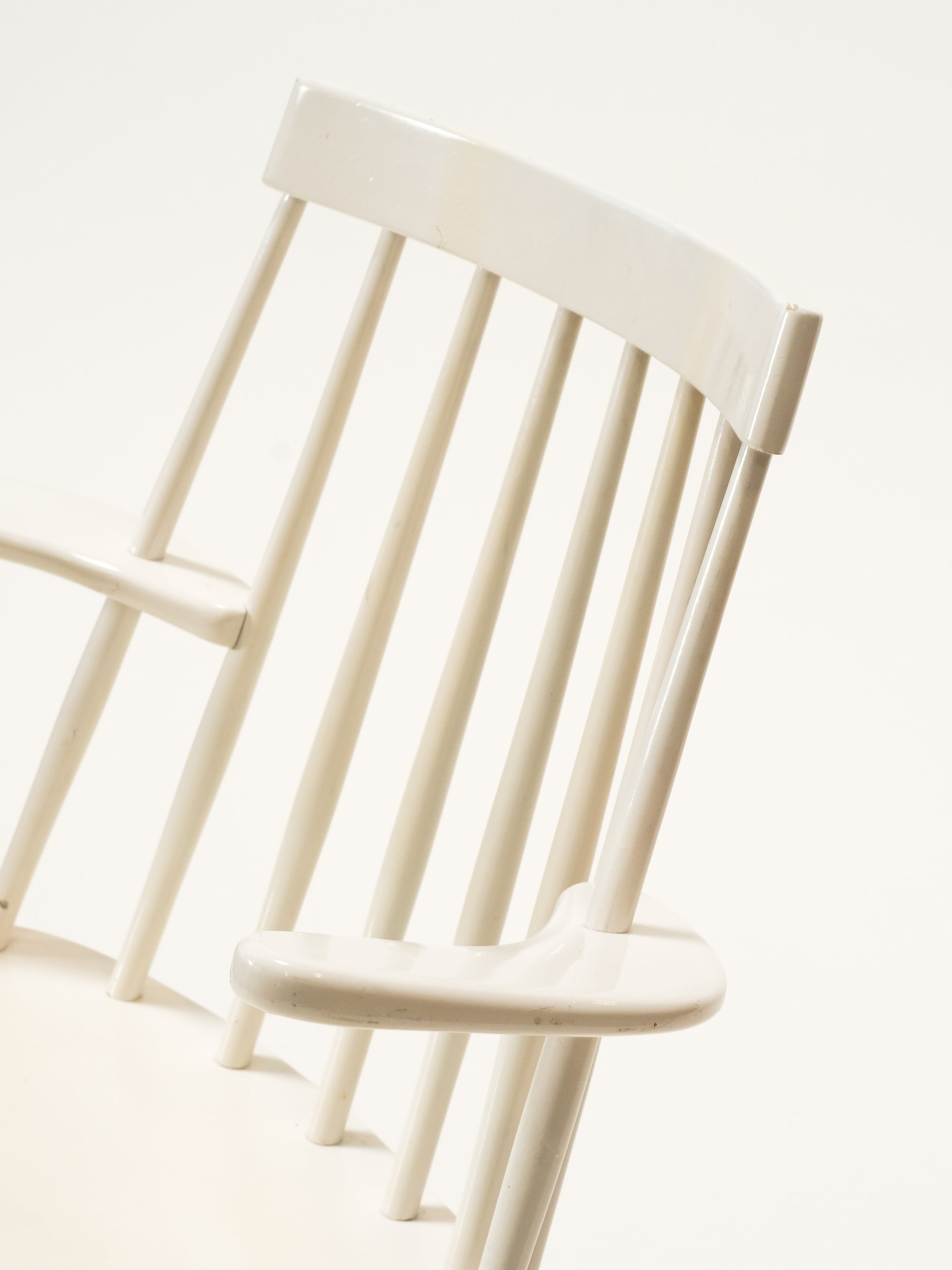 White "Sibbo" Armchair by Yngve Ekström for Stolab, Sweden, 1950s